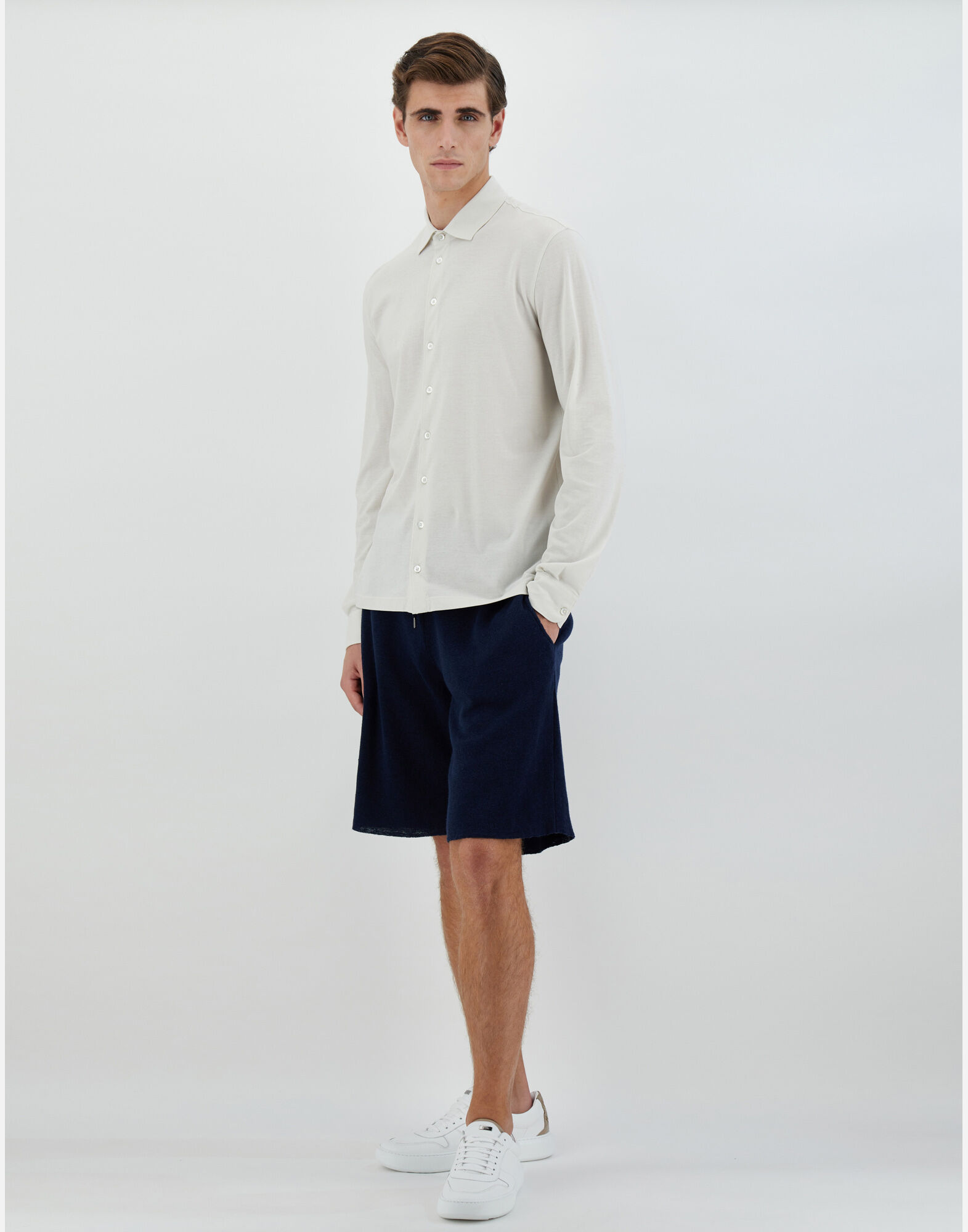 JERSEY CREPE POLO SHIRT