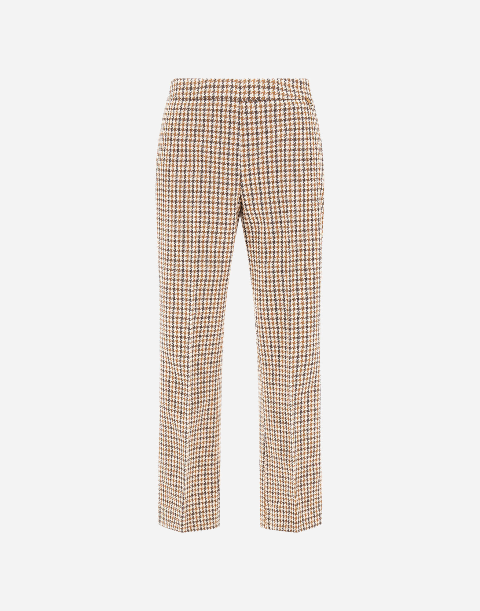 TROUSERS IN HOUNDSTOOTH WOOL AND COTTON