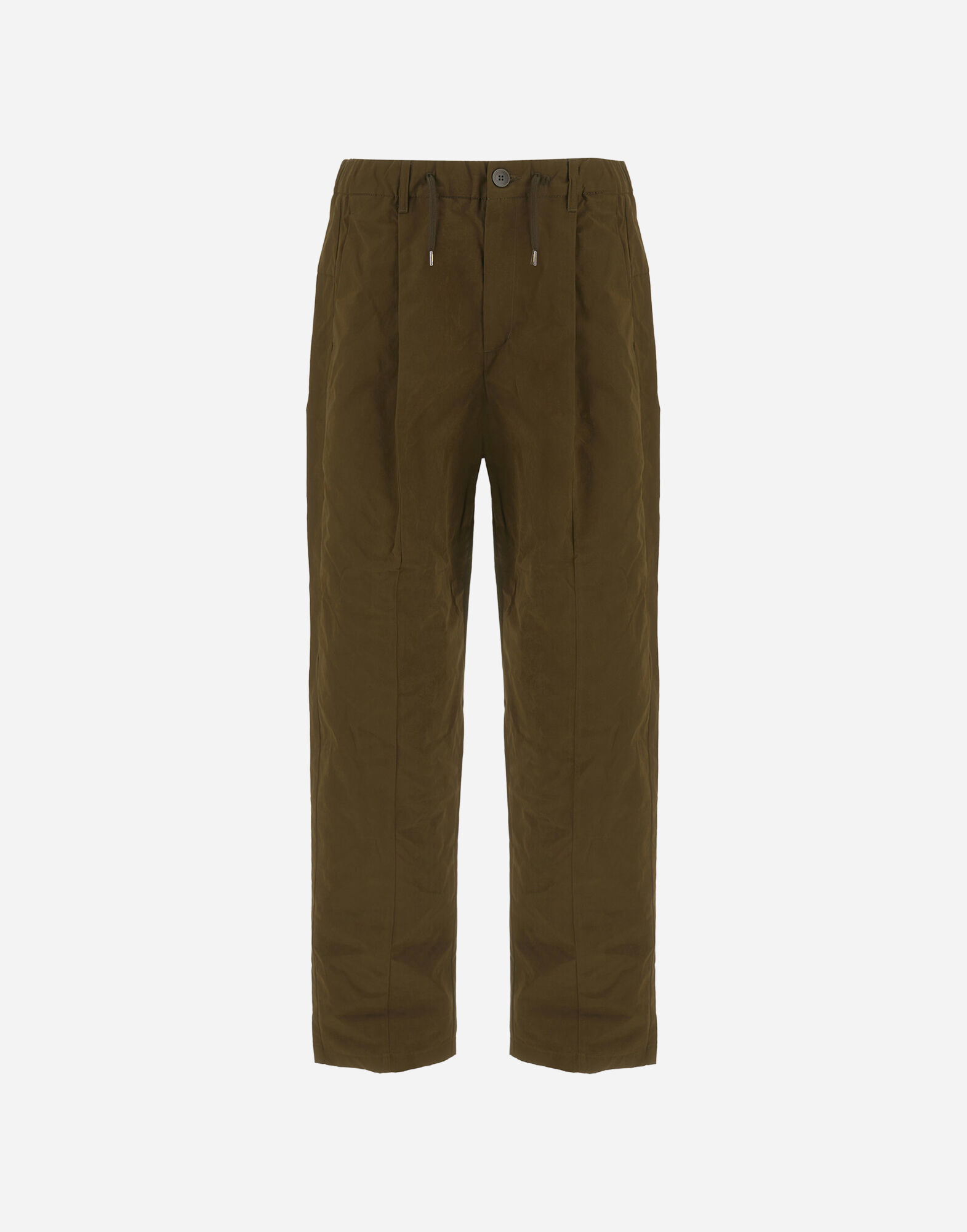 TROUSERS IN WAXED TECH COTTON