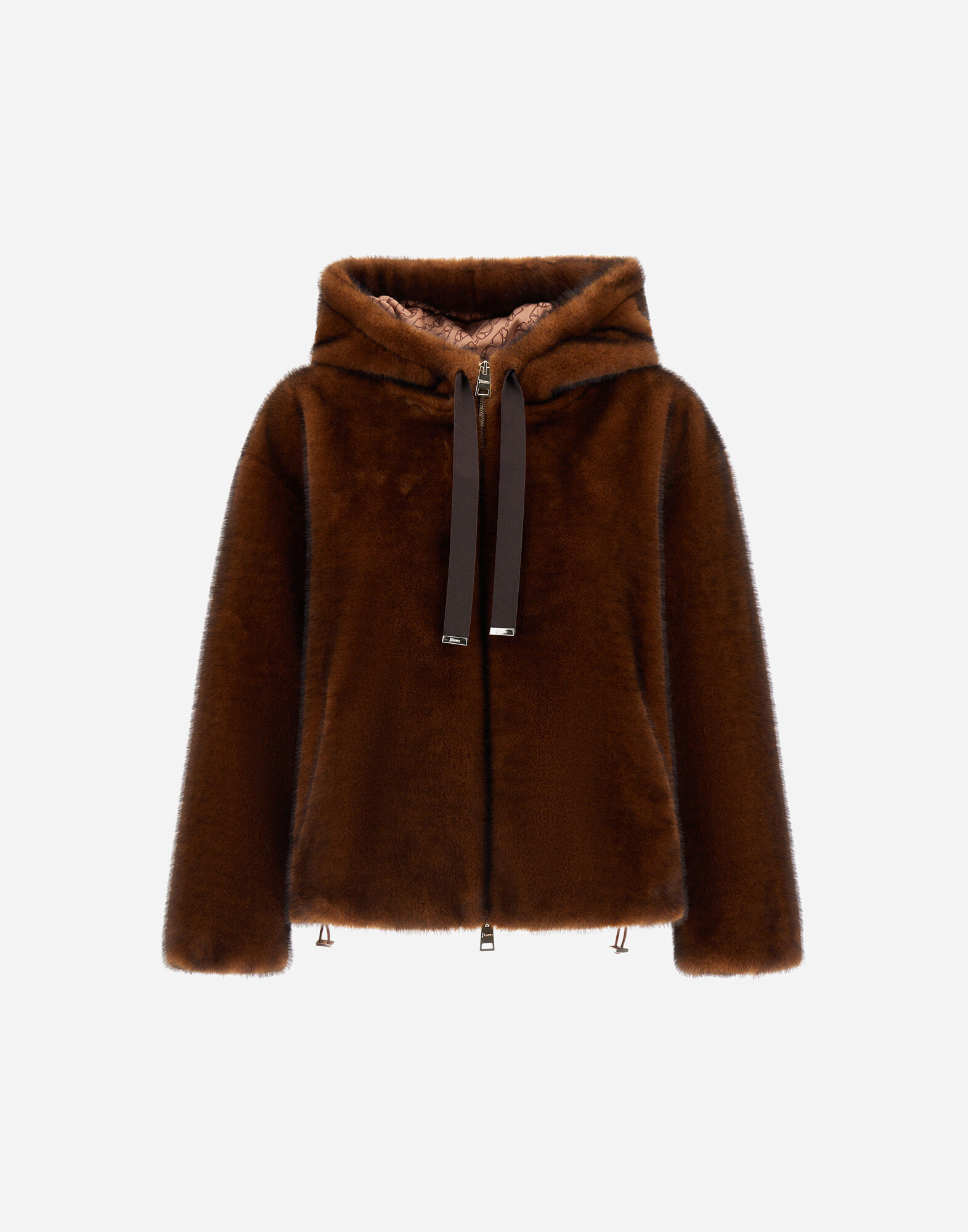 BOMBER JACKET IN MELANGE ALTERNATIVE MINK FUR