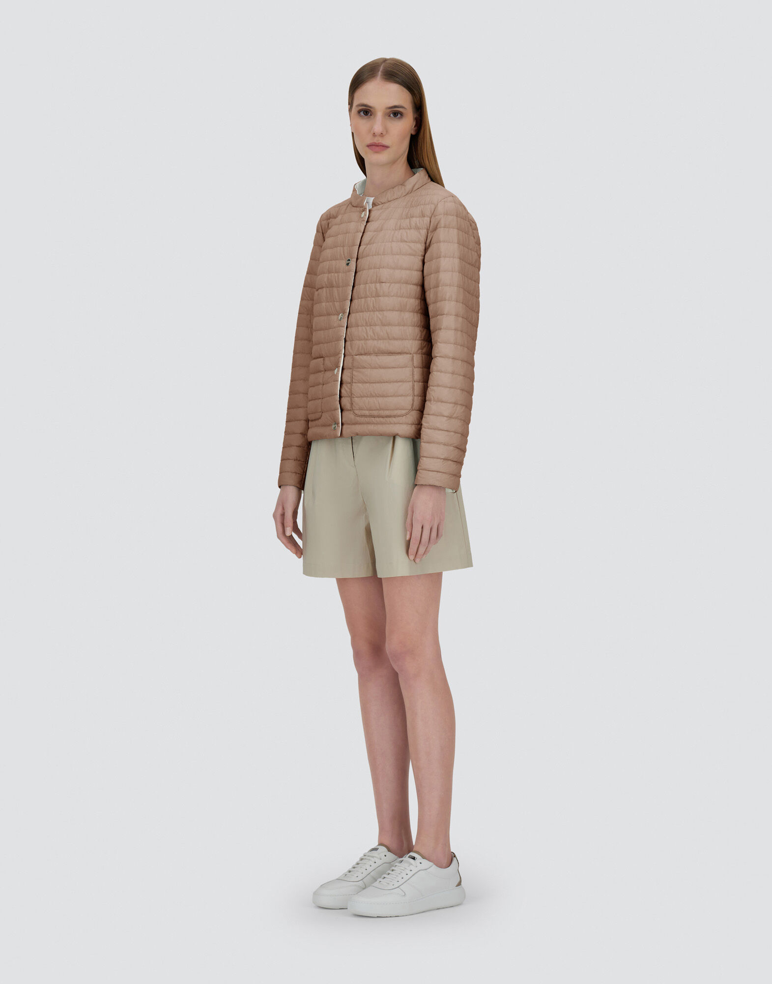 REVERSIBLE JACKET IN ECOAGE AND NYLON ULTRALIGHT