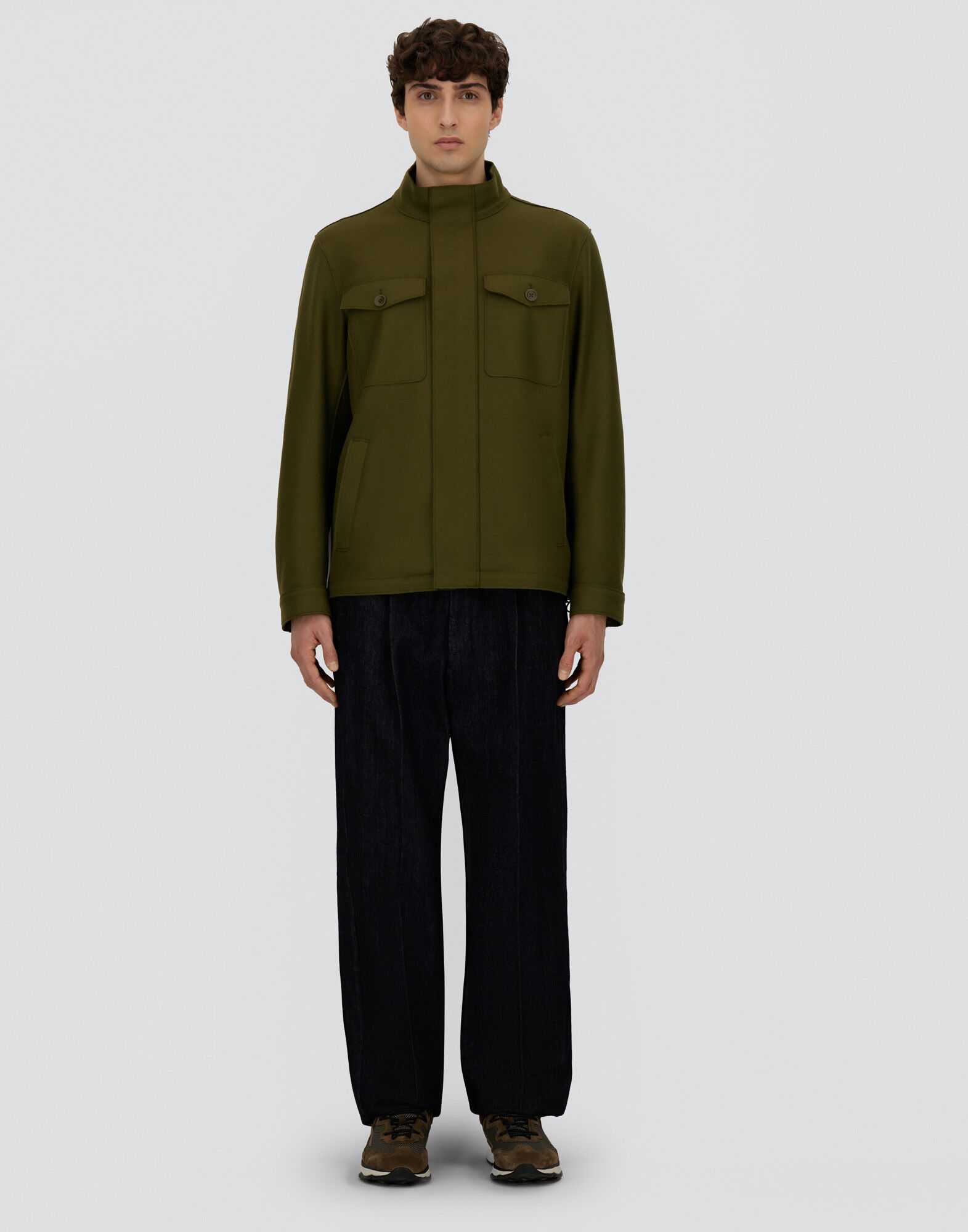 FIELD JACKET IN PURE WOOL CLOTH