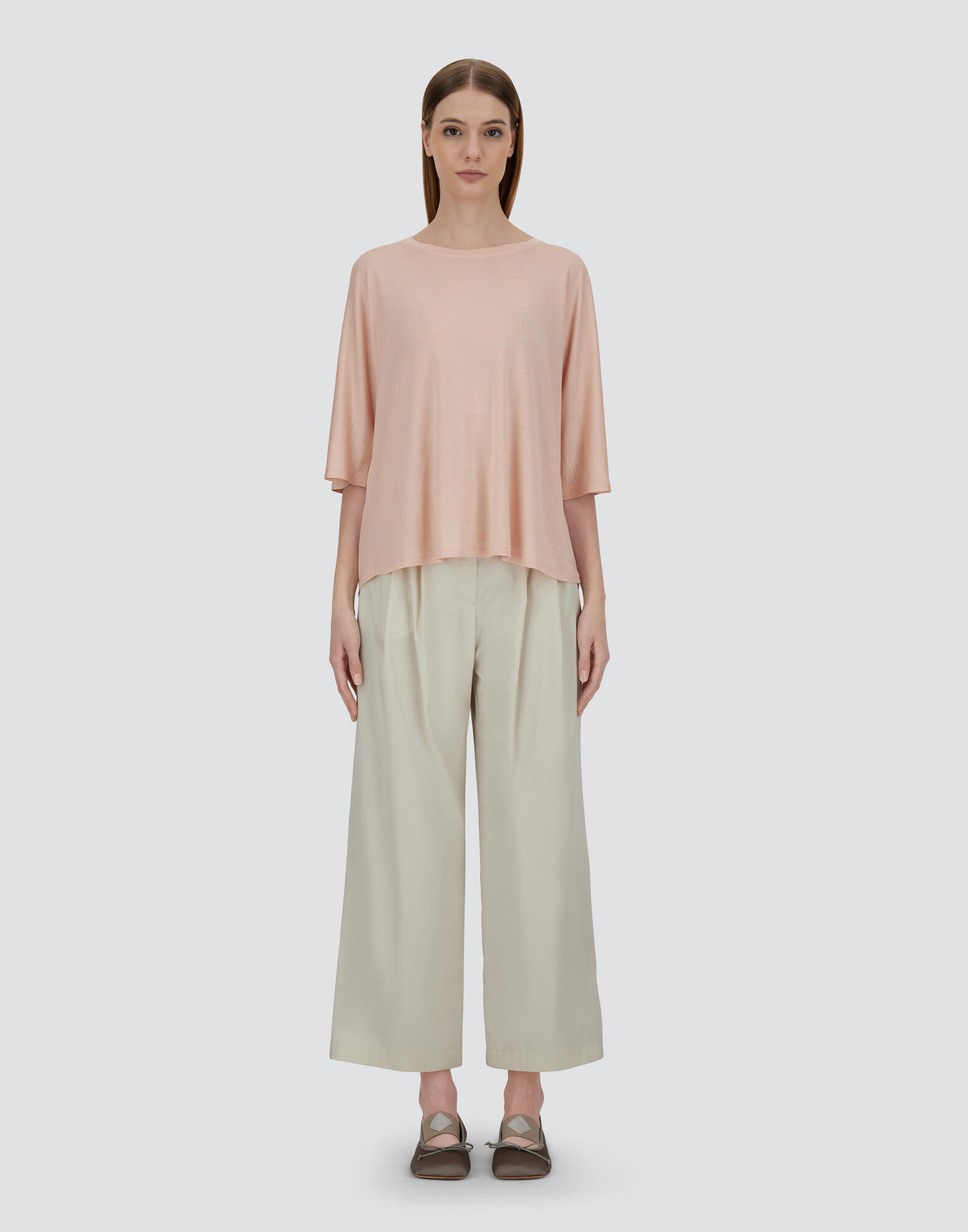 T-SHIRT IN LIGHT SILK & WOOL