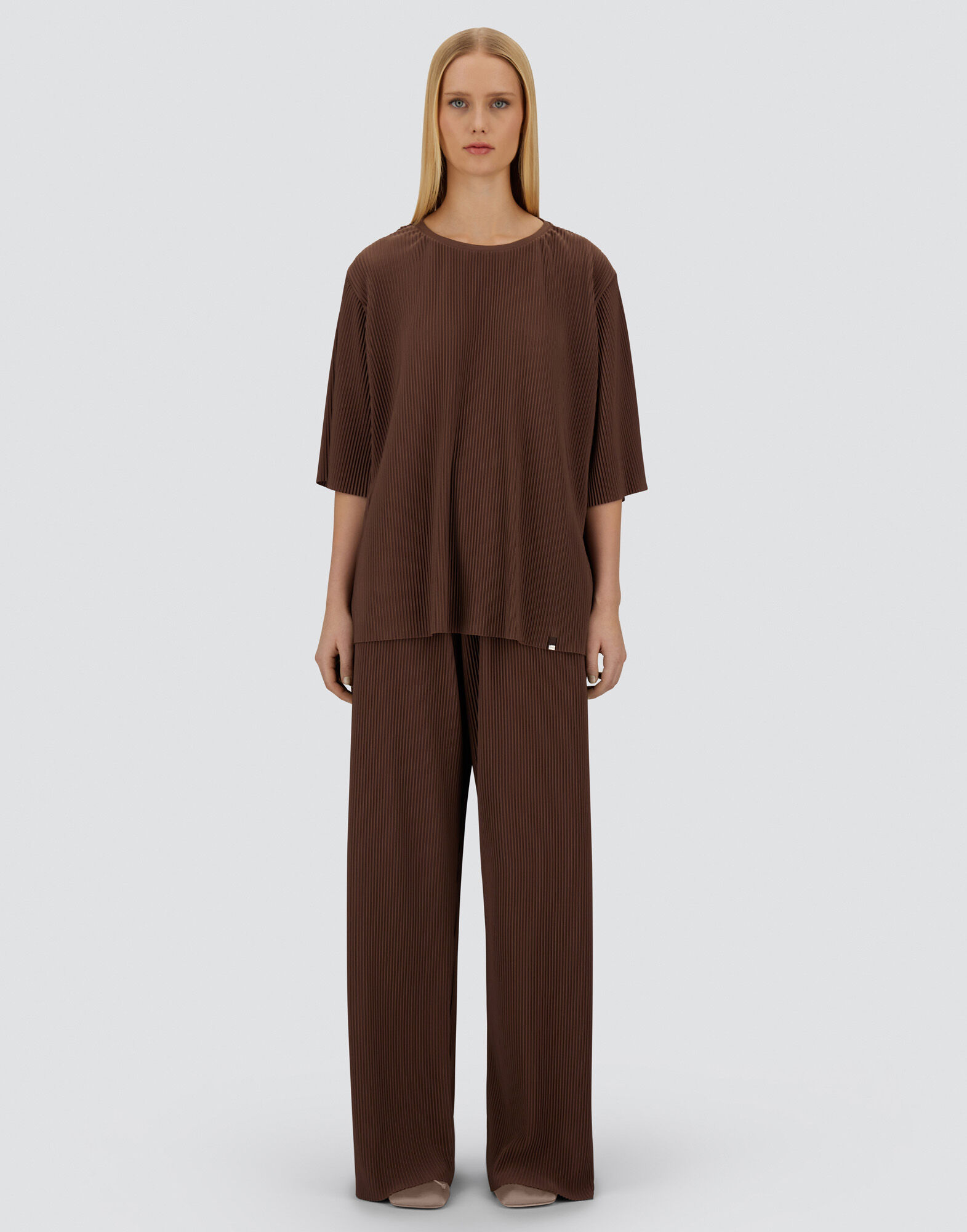 RESORT TROUSERS IN PLEATED JERSEY