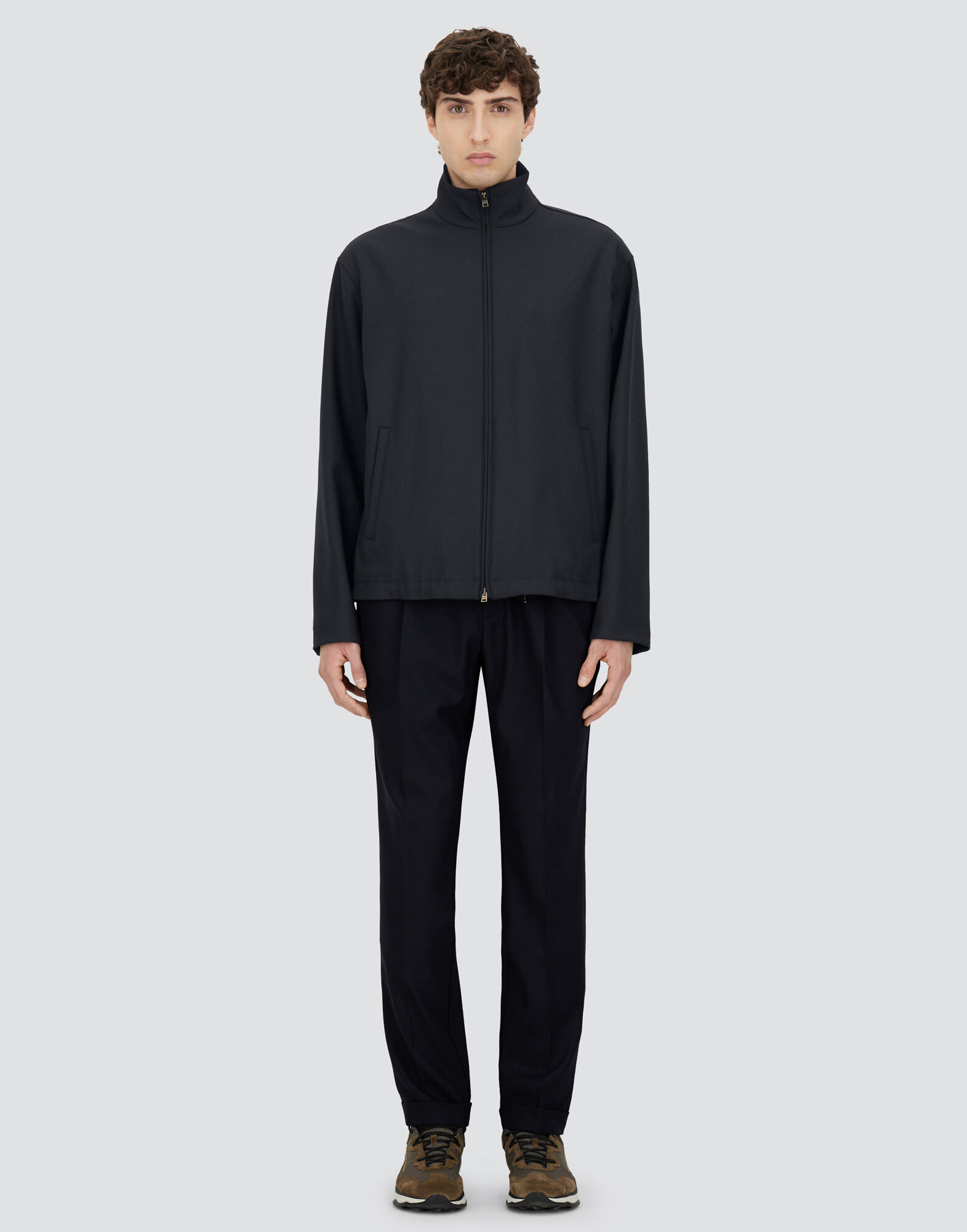 BOMBER JACKET IN LIGHT WOOL