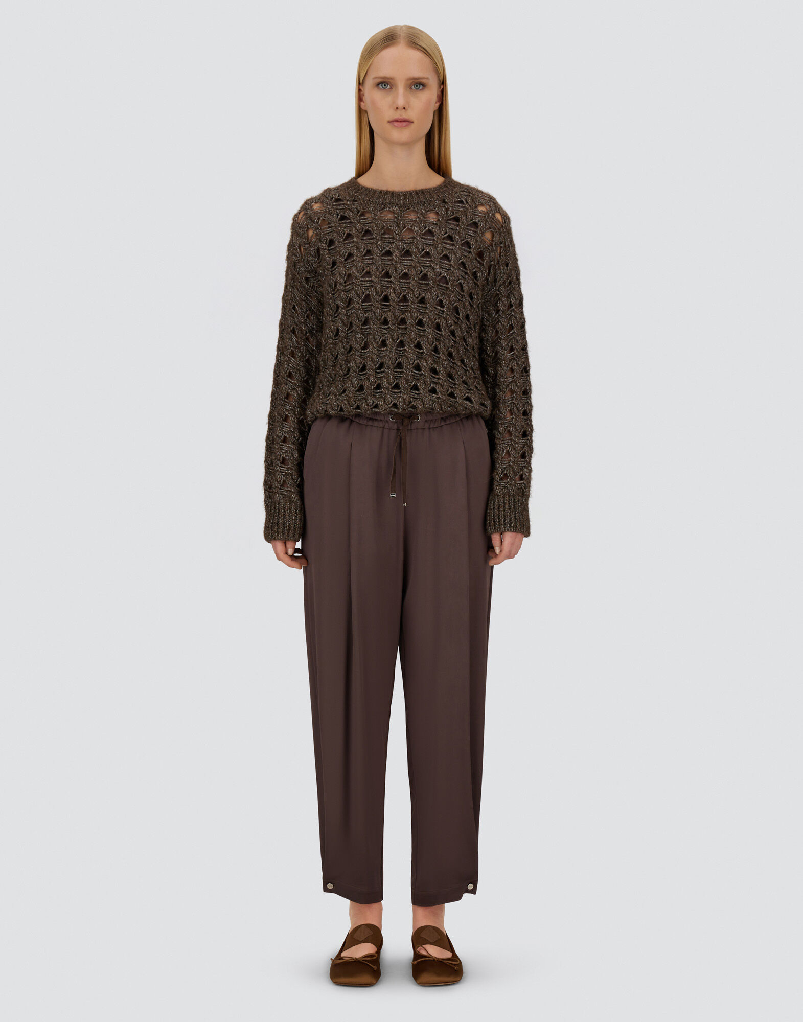 RESORT TROUSERS IN ENVERS SATIN