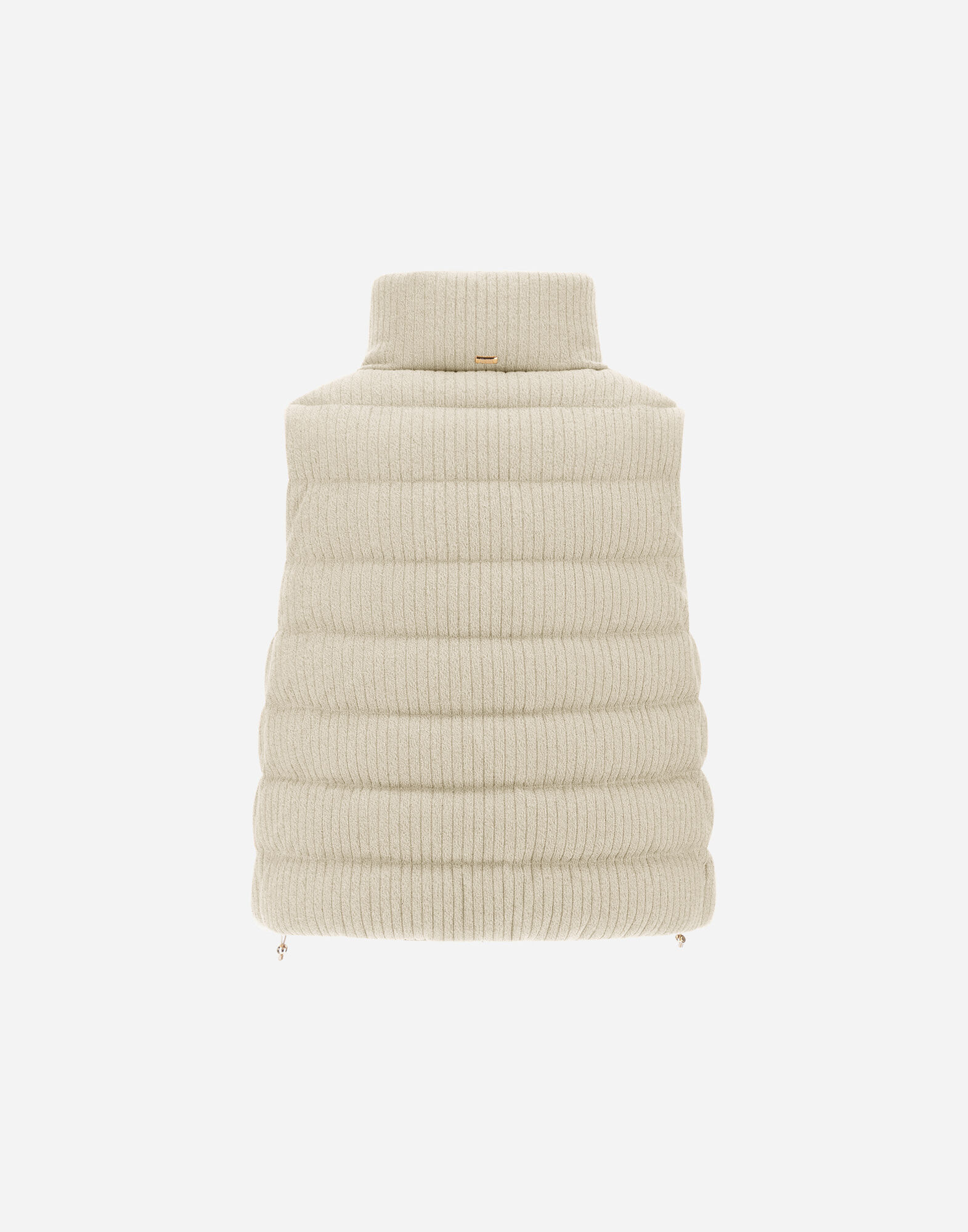 VEST IN SHINY RIBBED KNIT