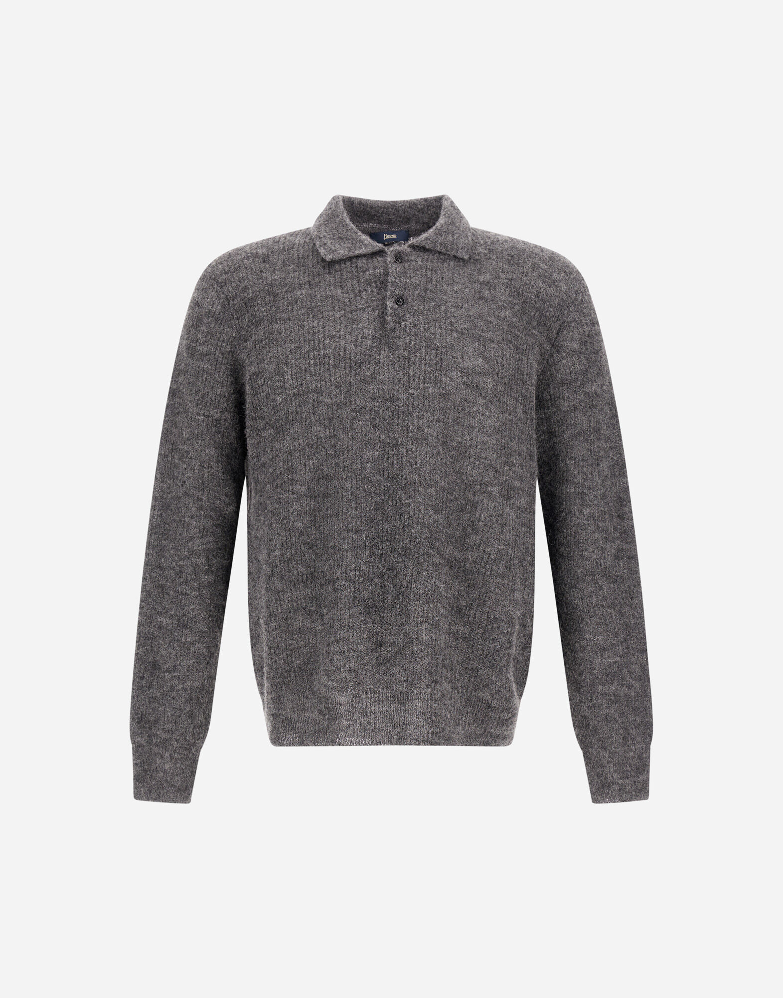 POLO SHIRT IN COB STITCH ALPACA WOOL