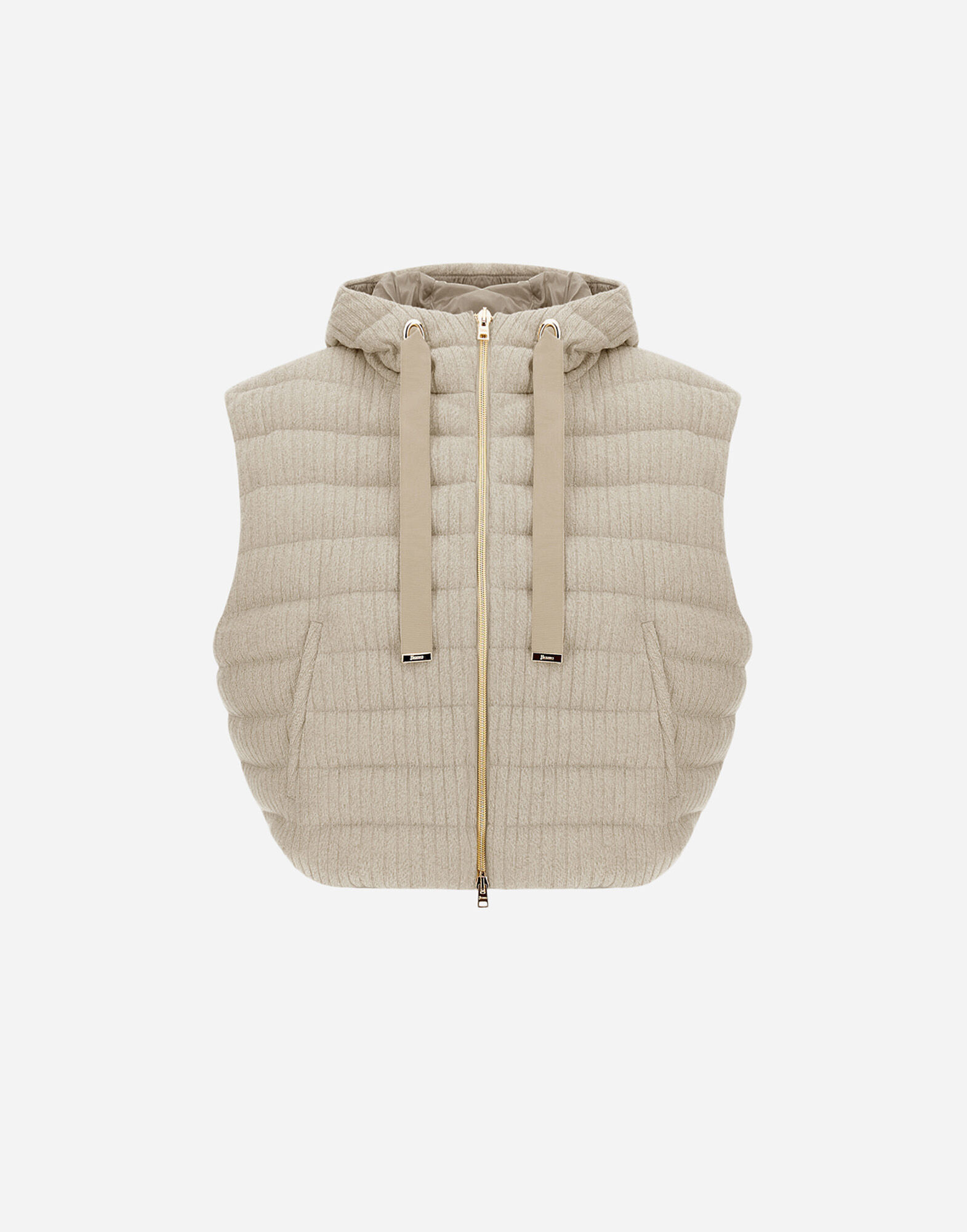 VEST IN SHINY RIBBED KNIT
