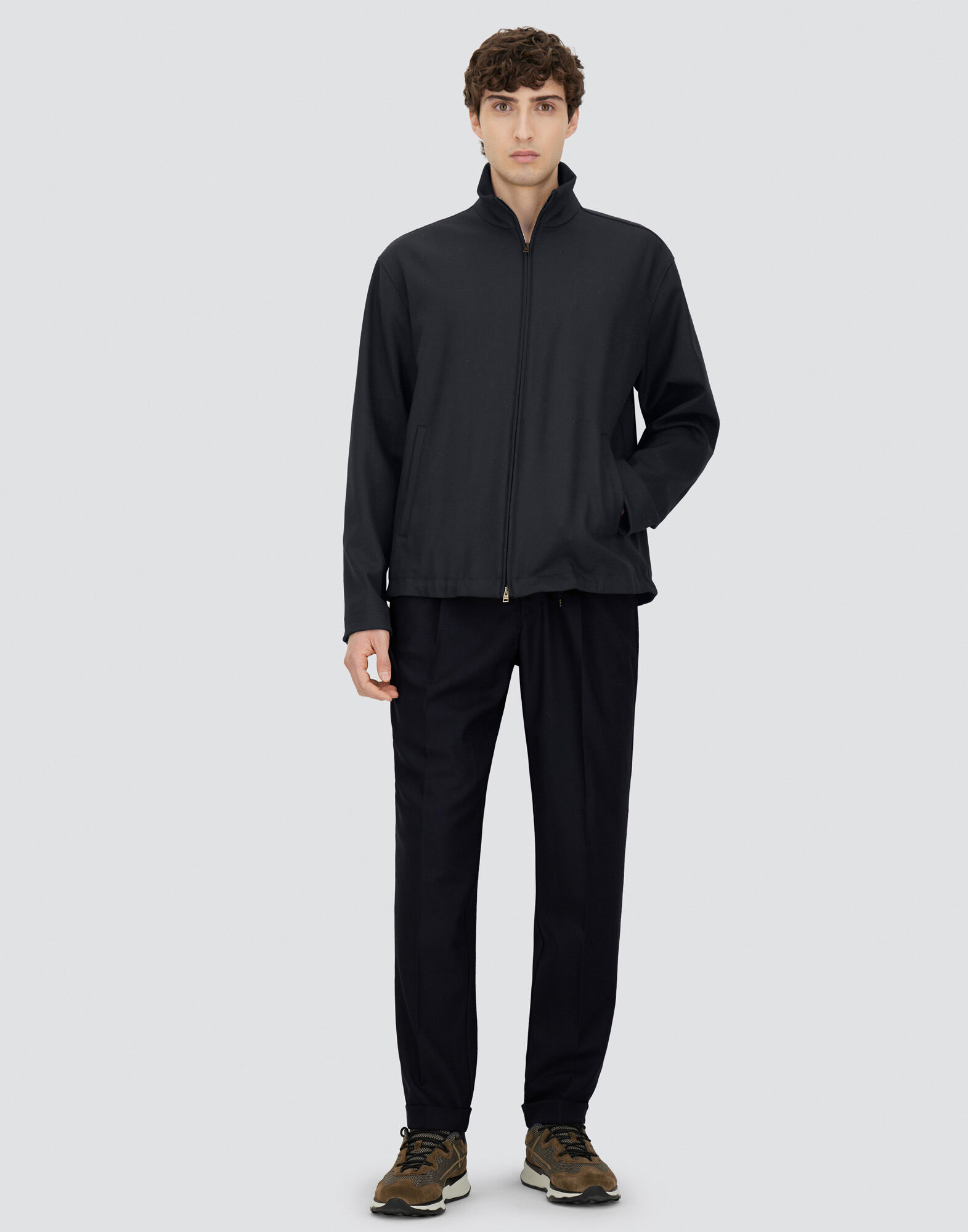 BOMBER JACKET IN LIGHT WOOL