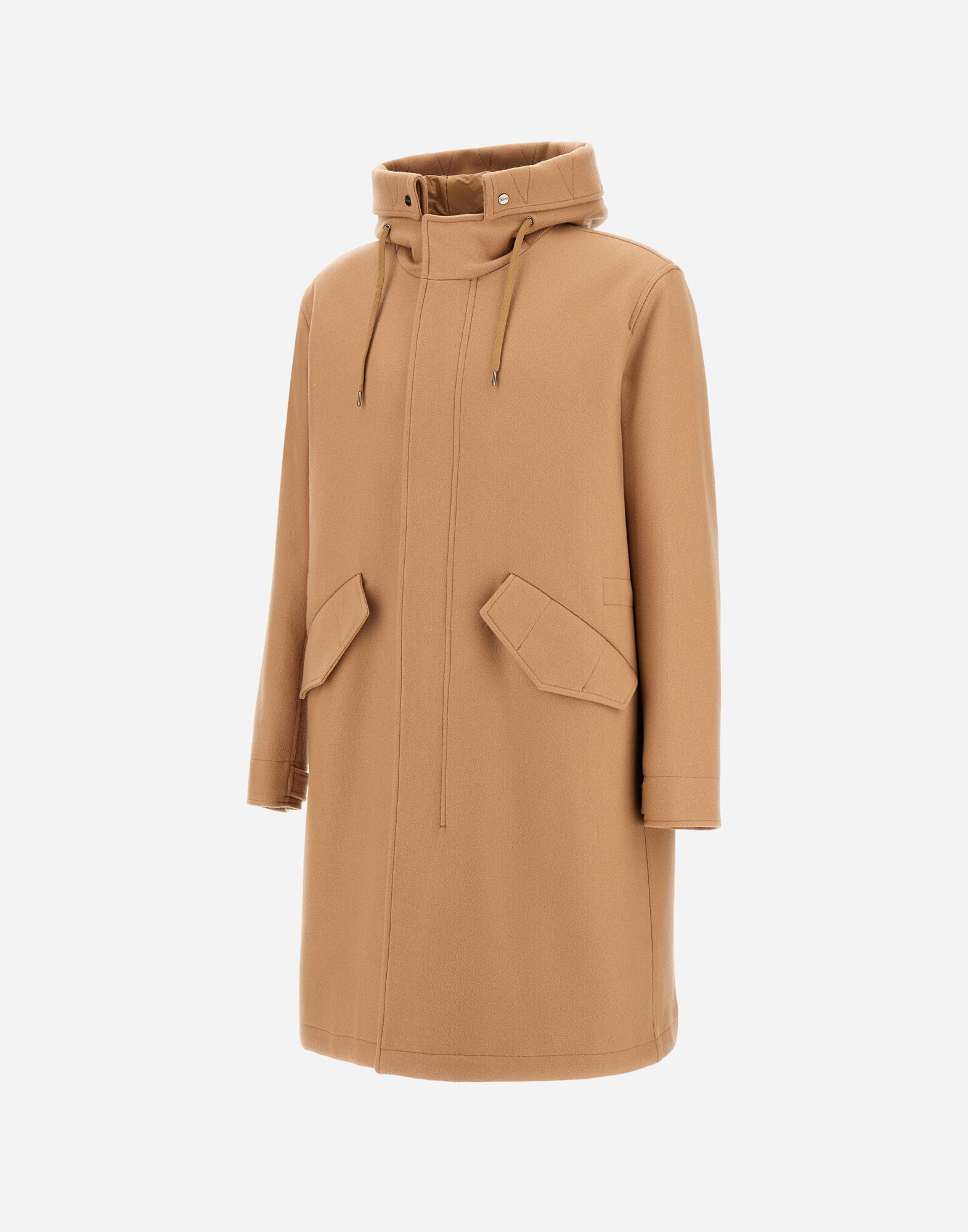 LONG PARKA IN EASY WOOL