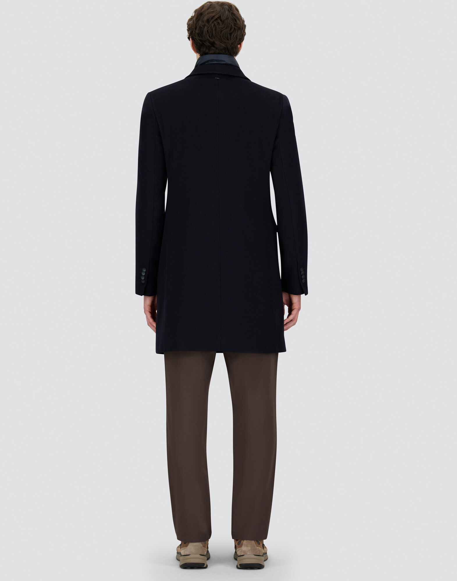 COAT IN PURE CASHMERE AND LINEN VELVET