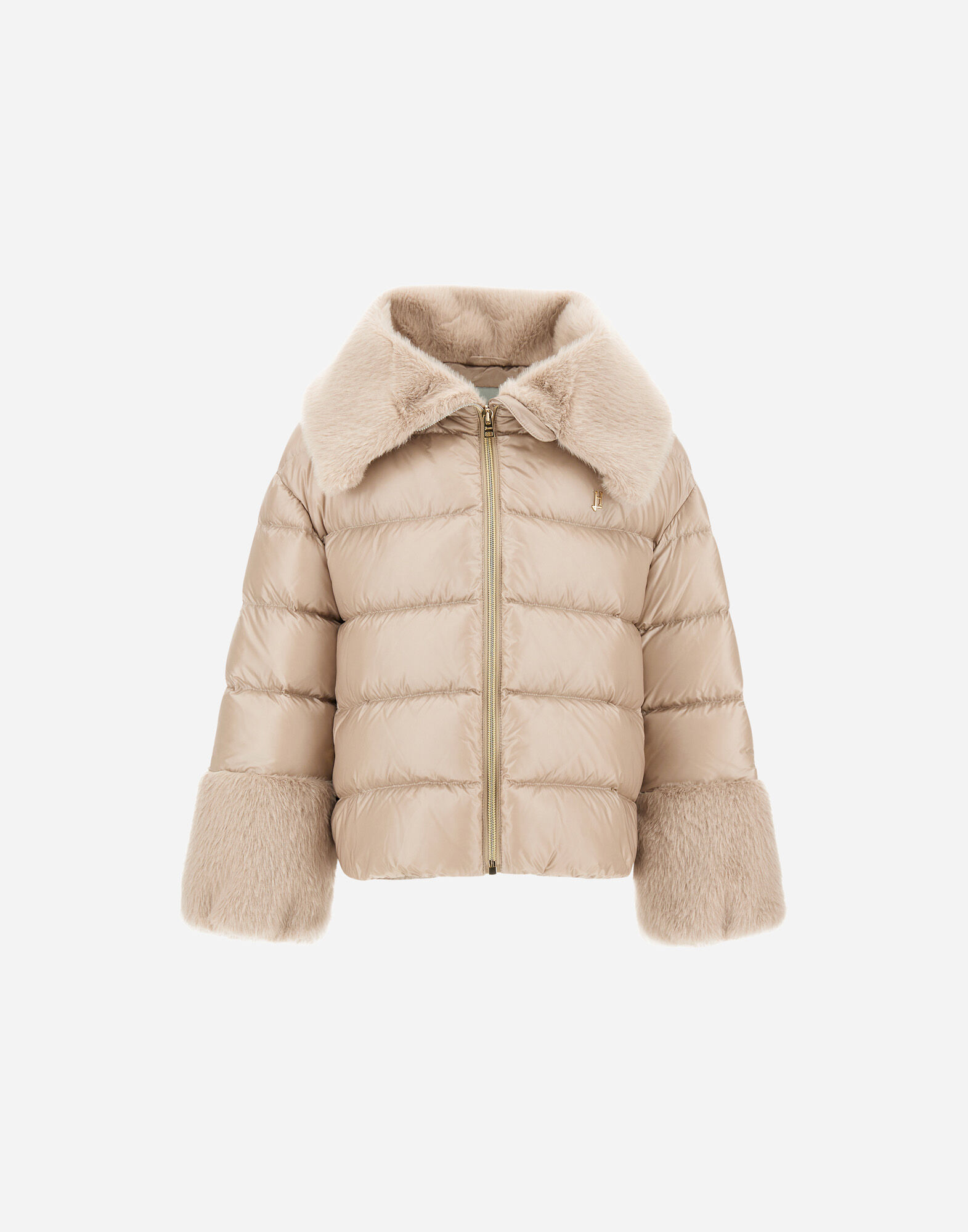 JACKET IN NYLON ULTRALIGHT AND LADY ALTERNATIVE FUR