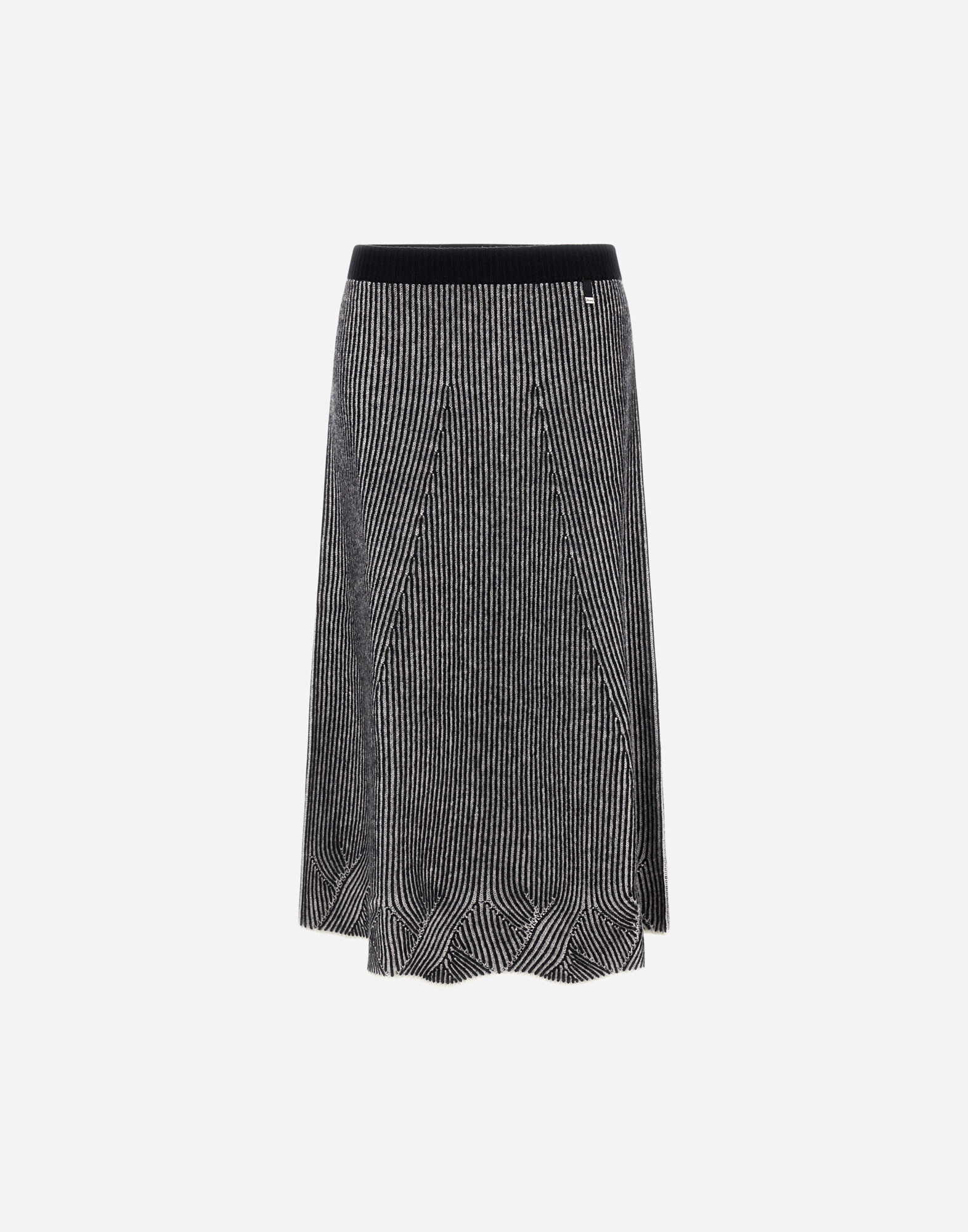 SKIRT IN TWO-TONE VANIS WOOL