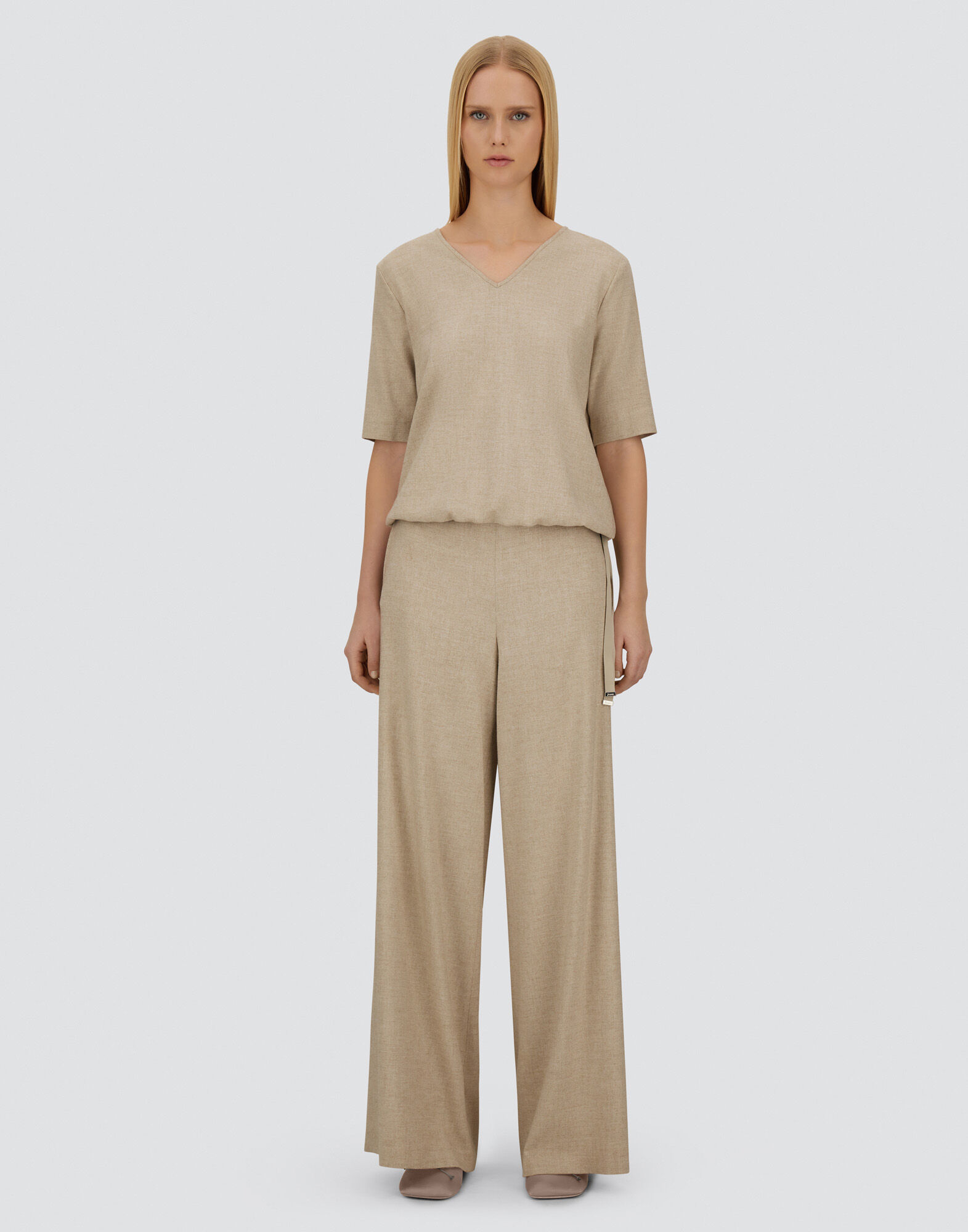RESORT TROUSERS IN MELANGE FLANNEL
