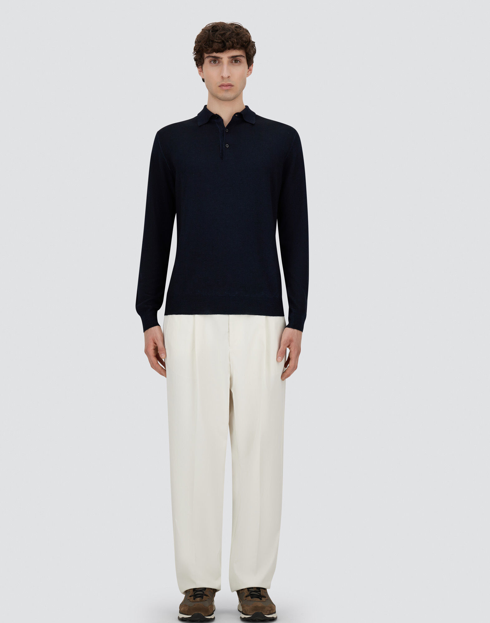 POLO SHIRT IN LIGHT MERINO WOOL