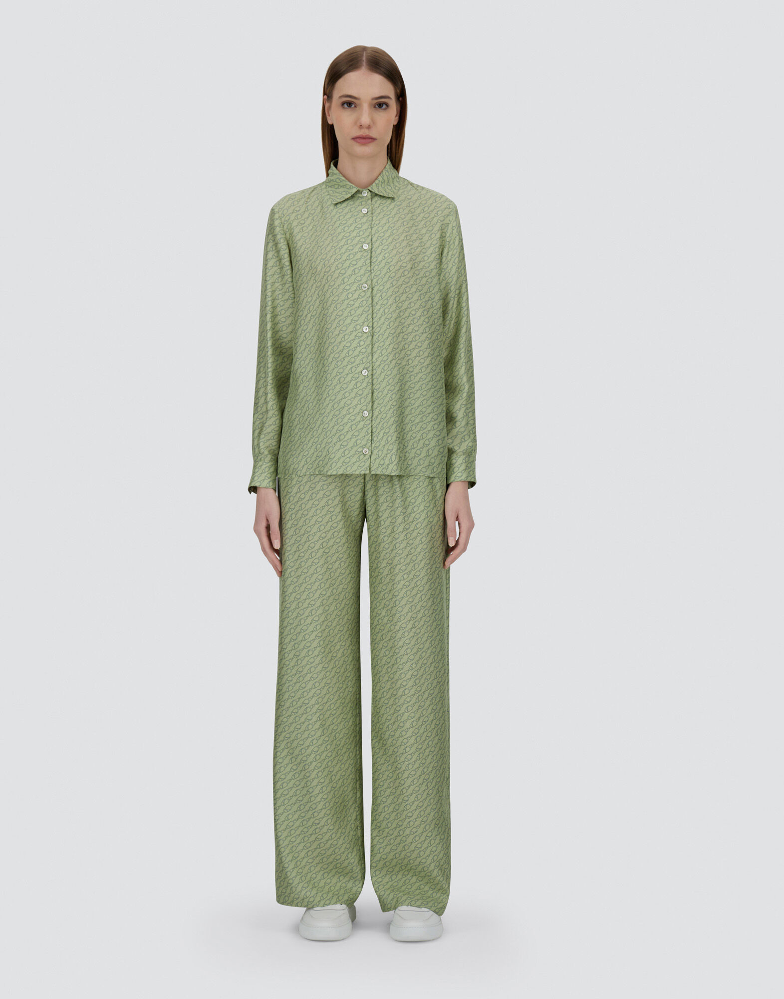 SHIRT IN ICONIC PRINT SILK