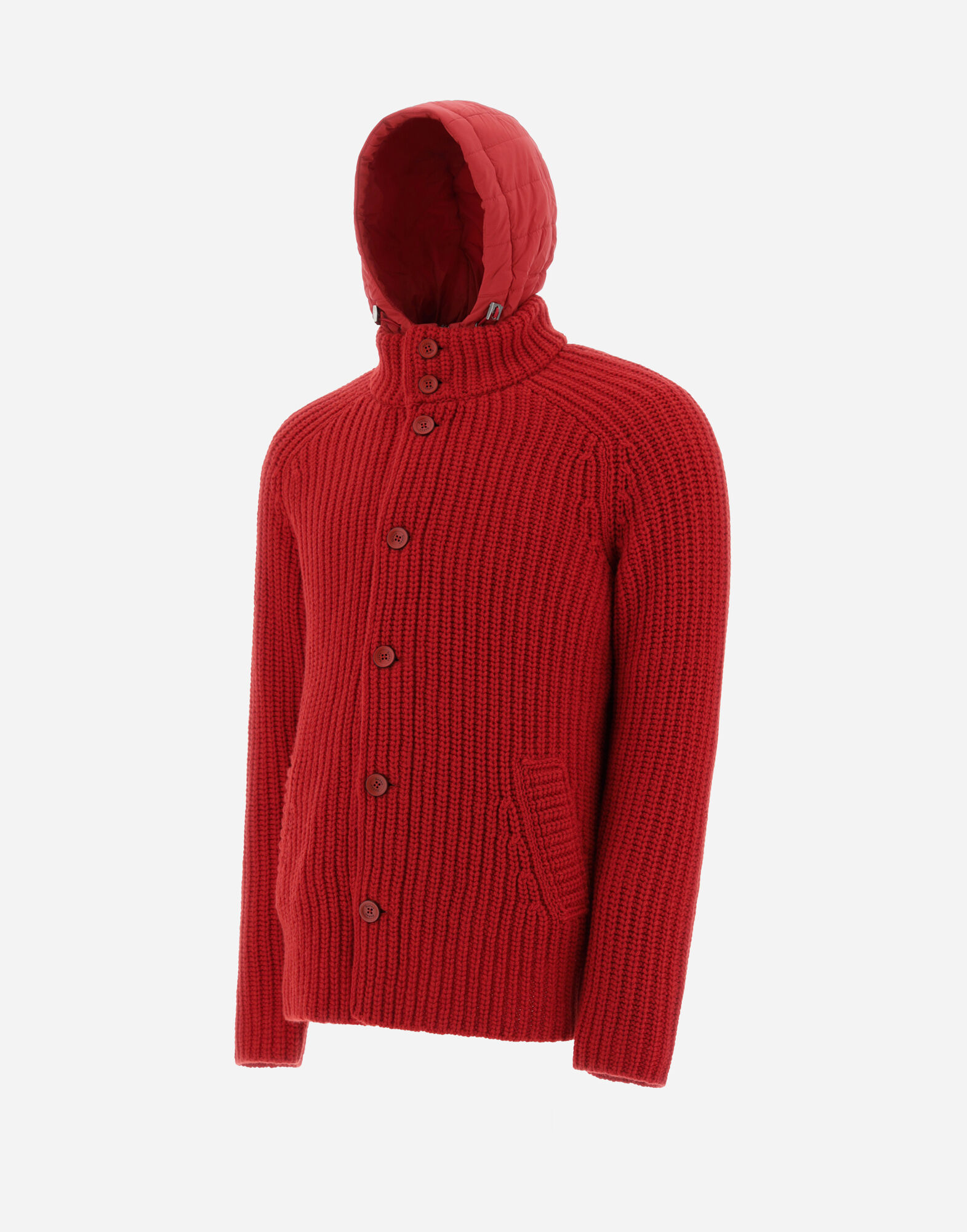 CARDIGAN IN COB STITCH WOOL