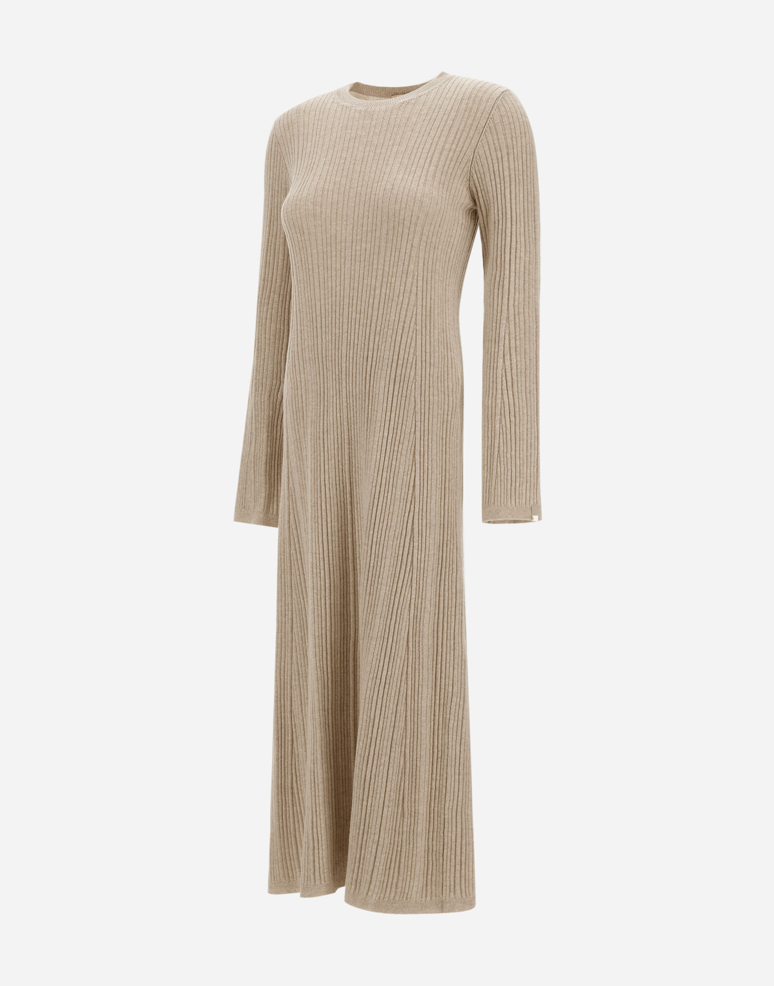 DRESS IN RIBBED CARDED WOOL