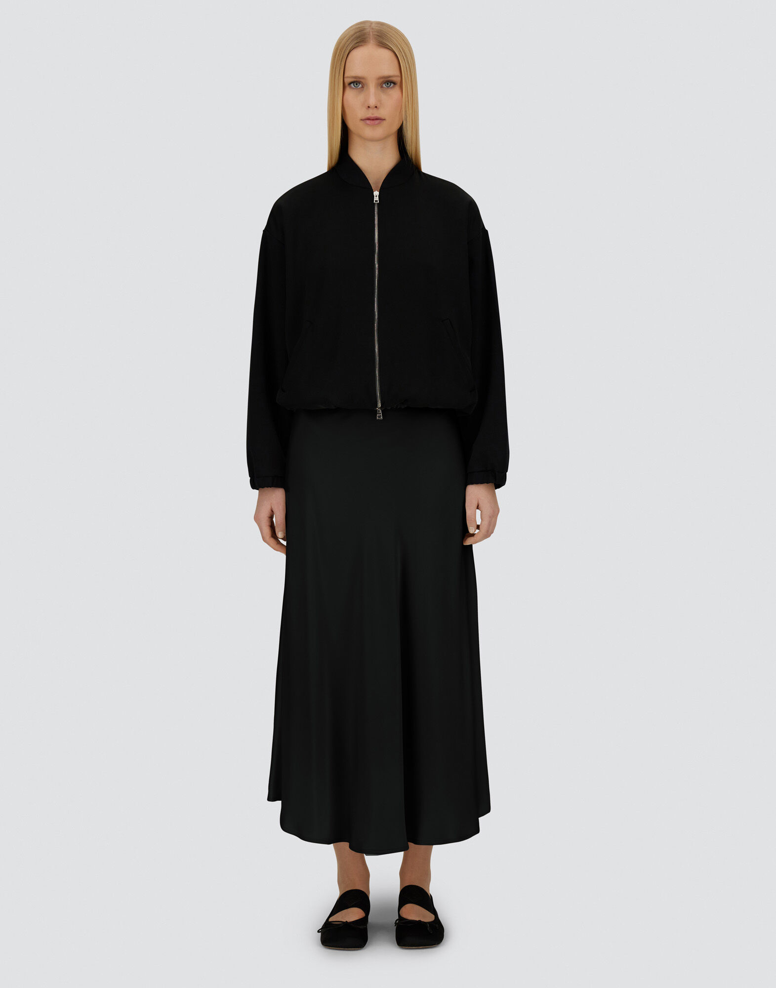 RESORT SKIRT IN ENVERS SATIN