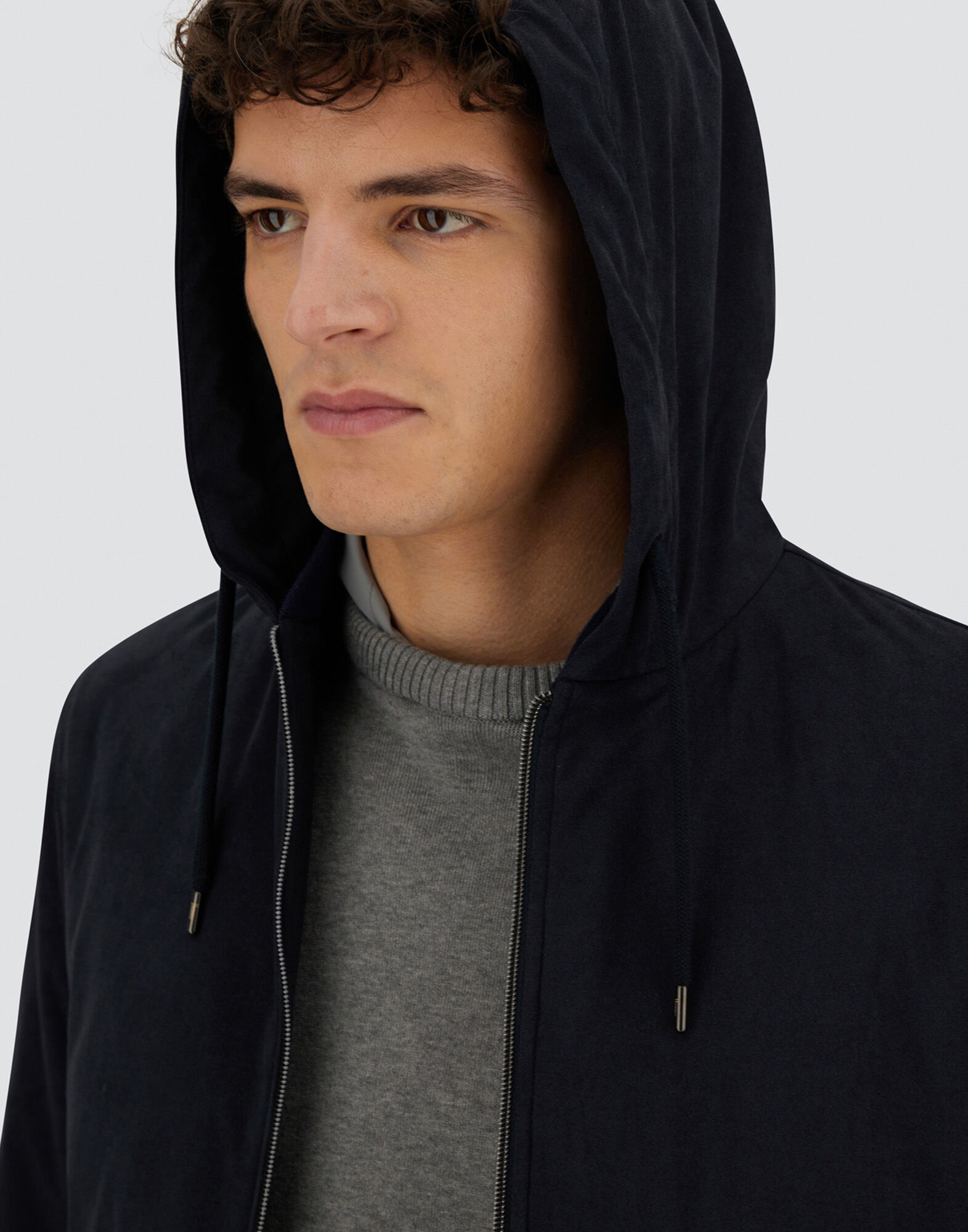 RESORT JACKET IN MELANGE SUEDE EFFECT & ECOAGE