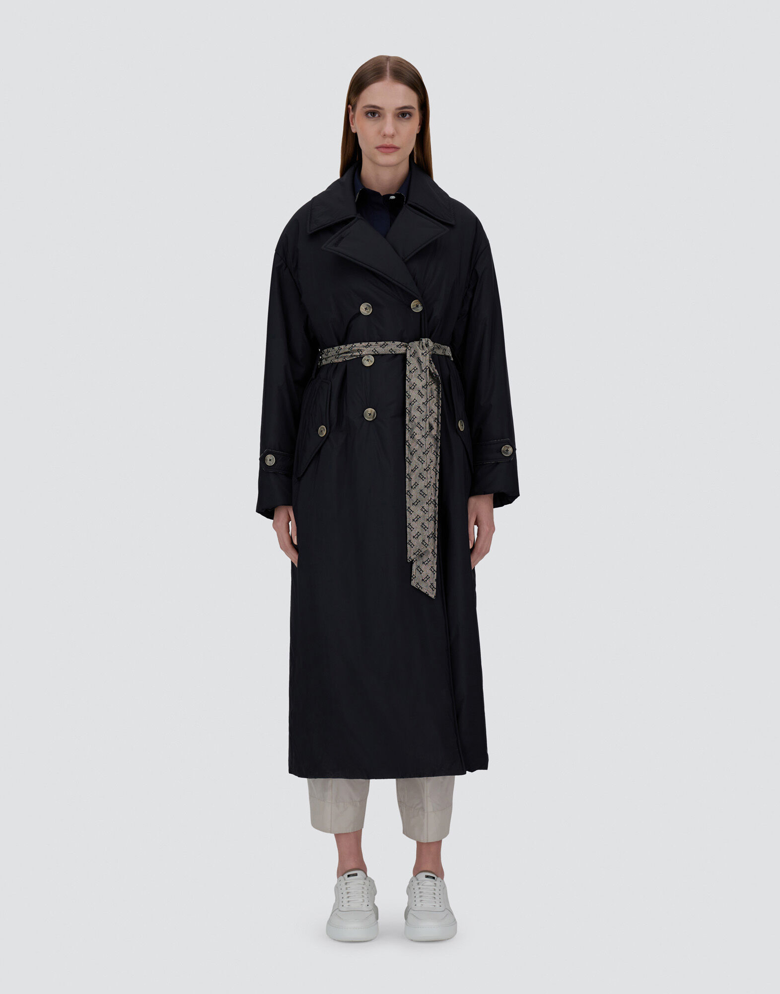 TRENCH COAT IN ECOAGE AND MONOGRAM LUREX