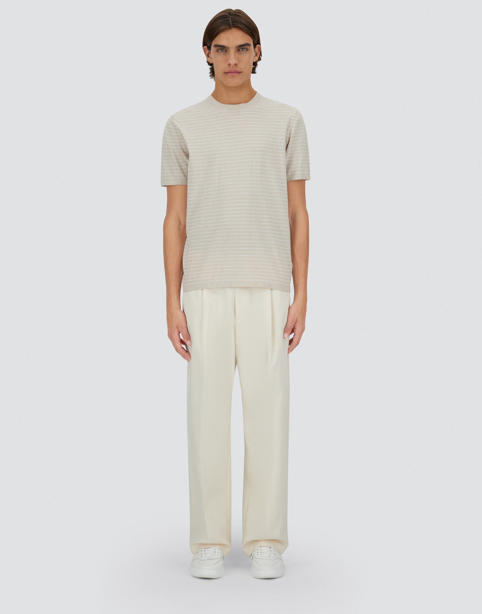 PLAIN COTTON KNIT T-SHIRT
