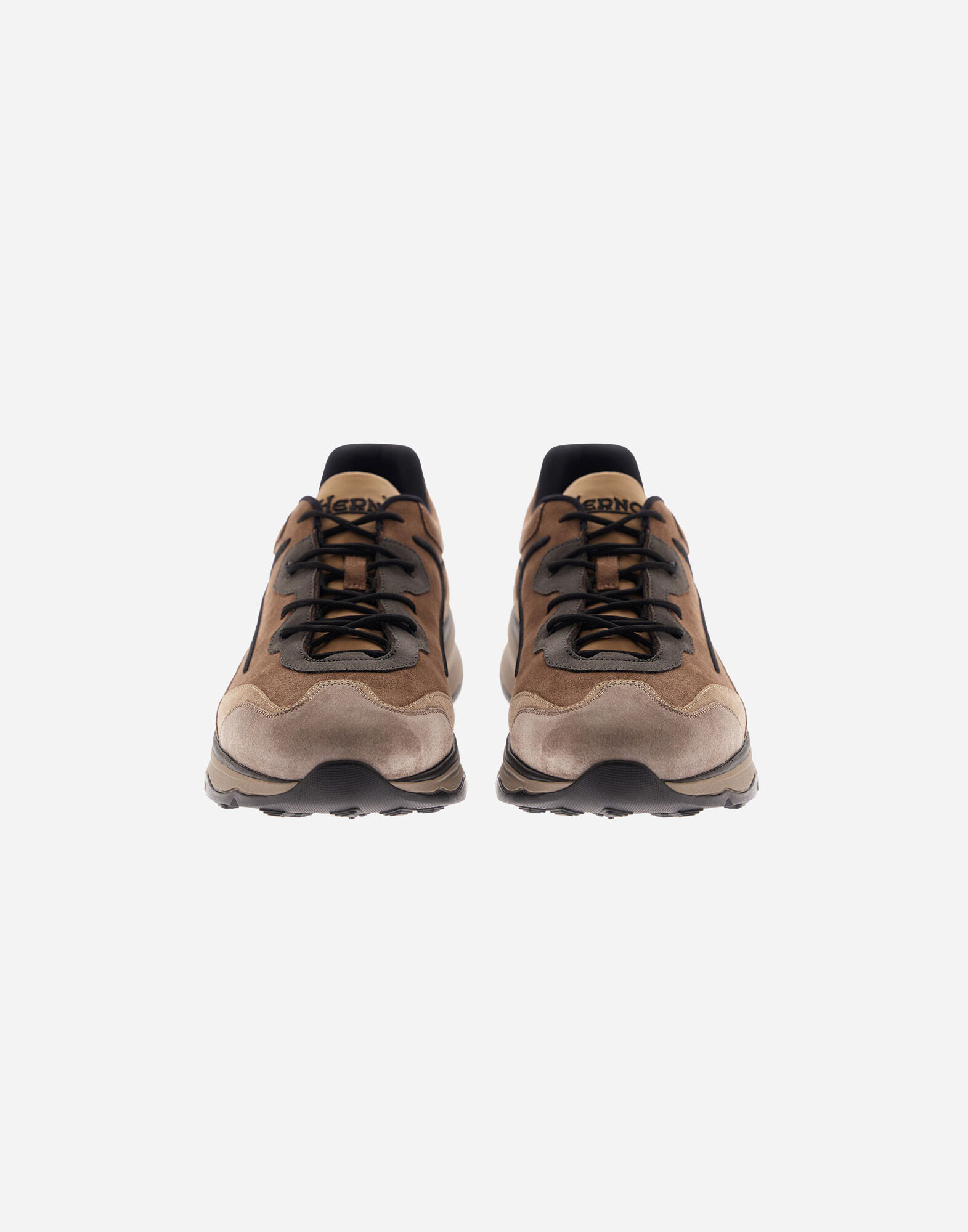 MULTICOLOURED SUEDE RUNNING TRAINERS