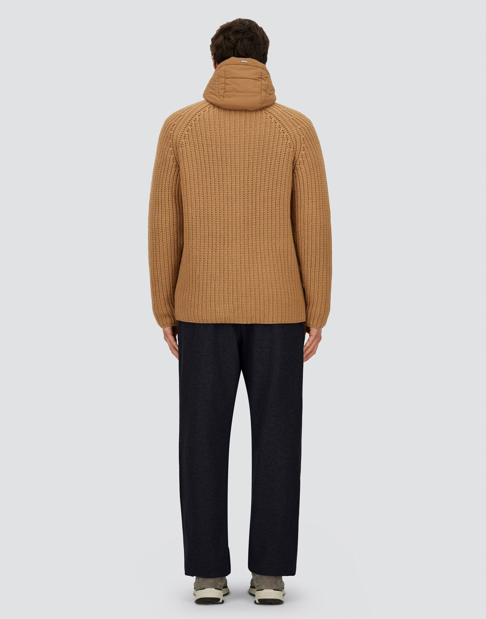 CARDIGAN IN COB STITCH WOOL