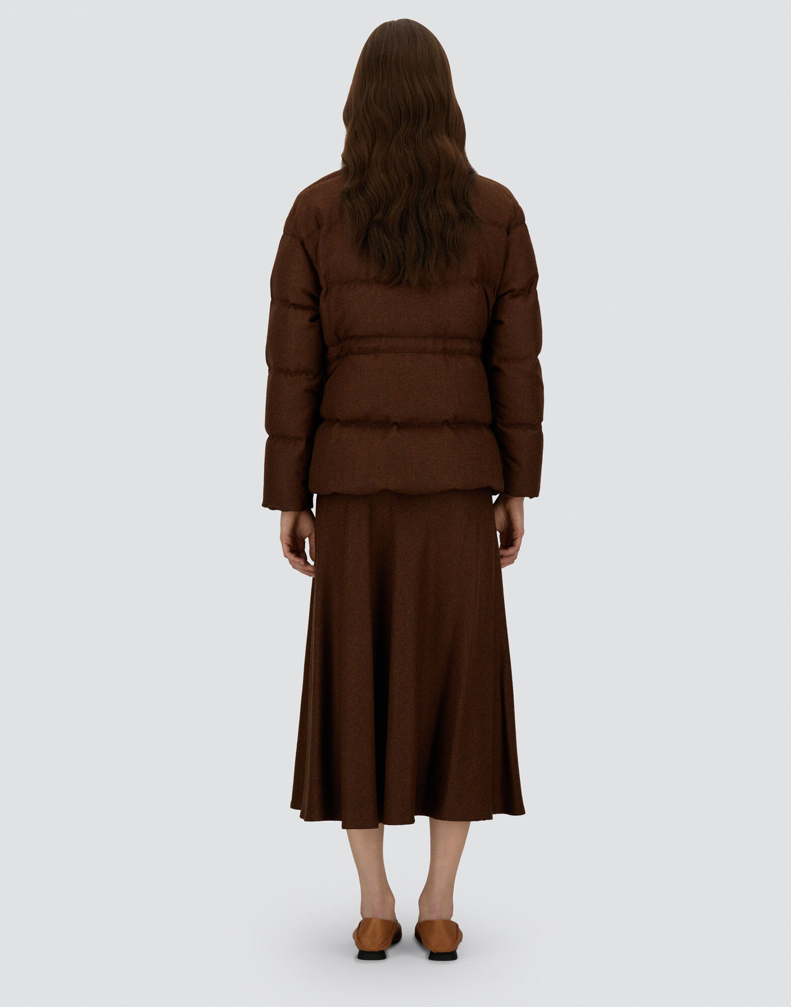 SHORT PARKA IN VIRGIN WOOL TWEED