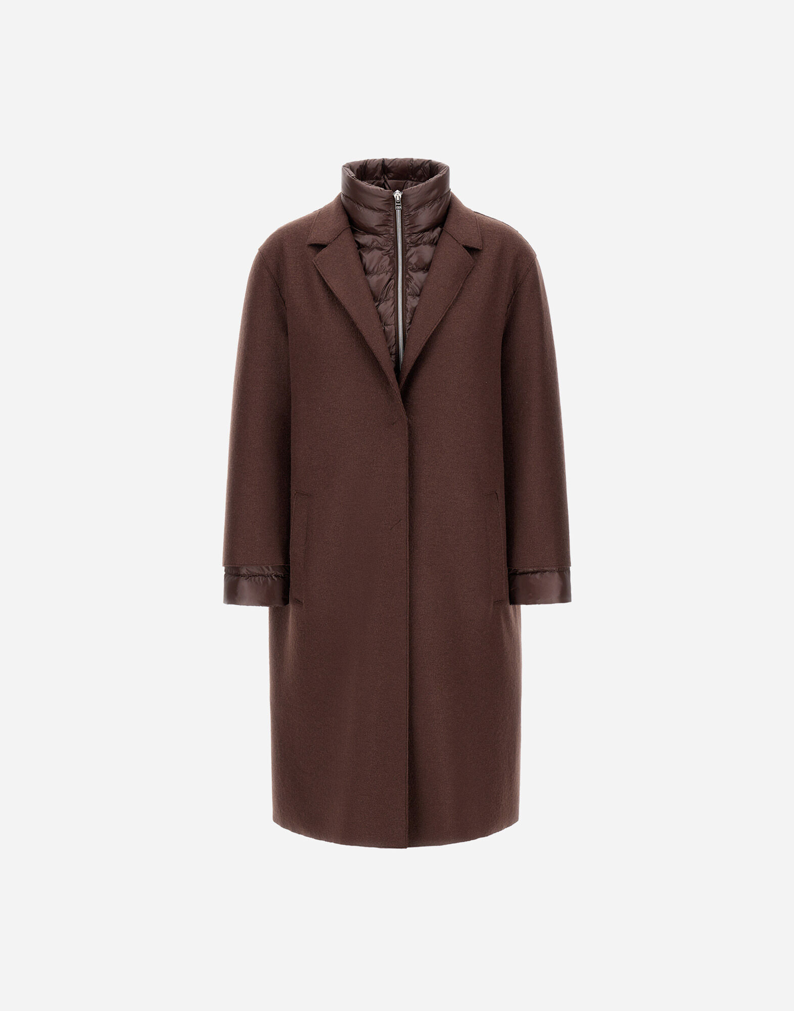 RESORT COAT IN FELTED WOOL & NYLON ULTRALIGHT
