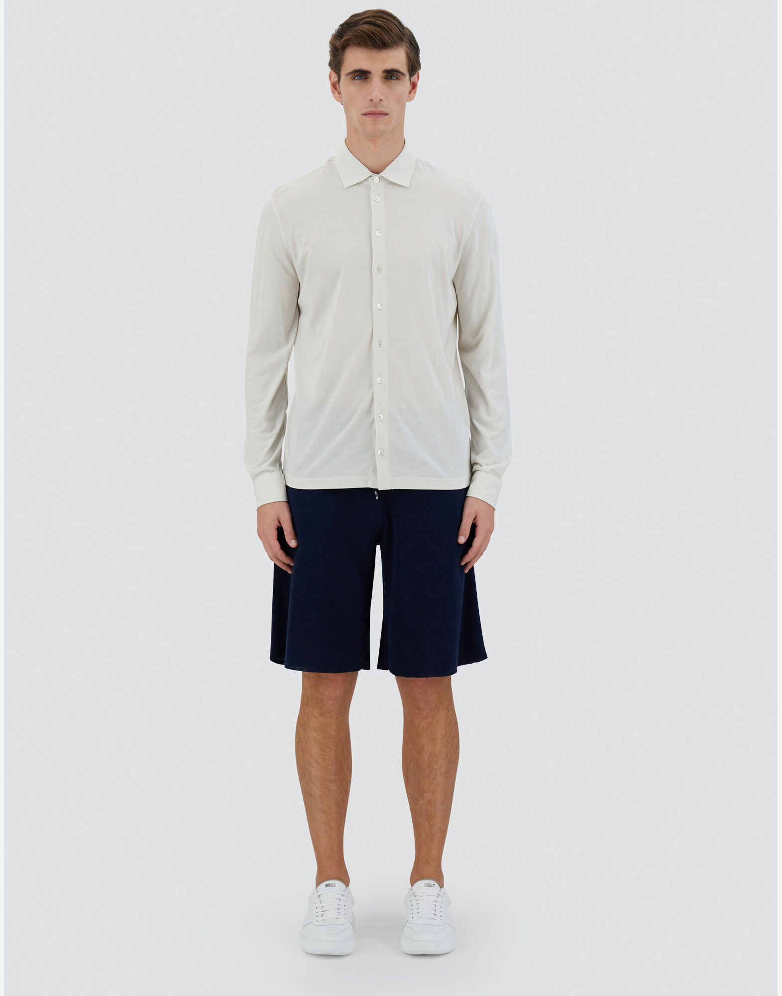 JERSEY CREPE POLO SHIRT