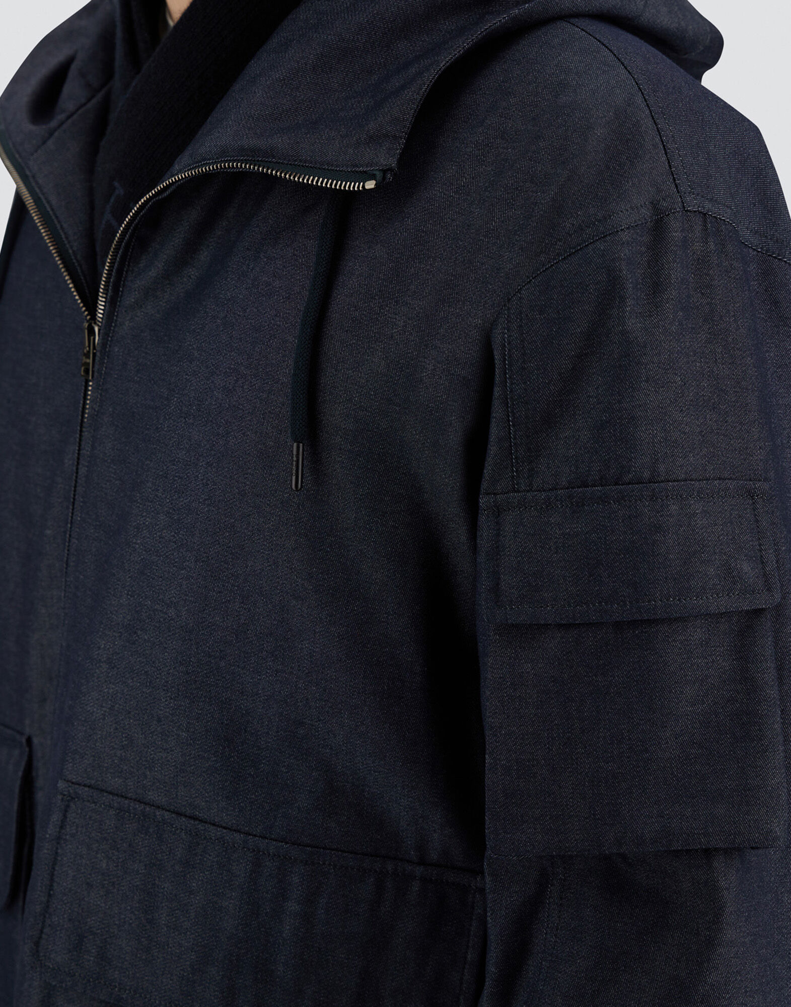 DENIM-EFFECT COTTON JACKET