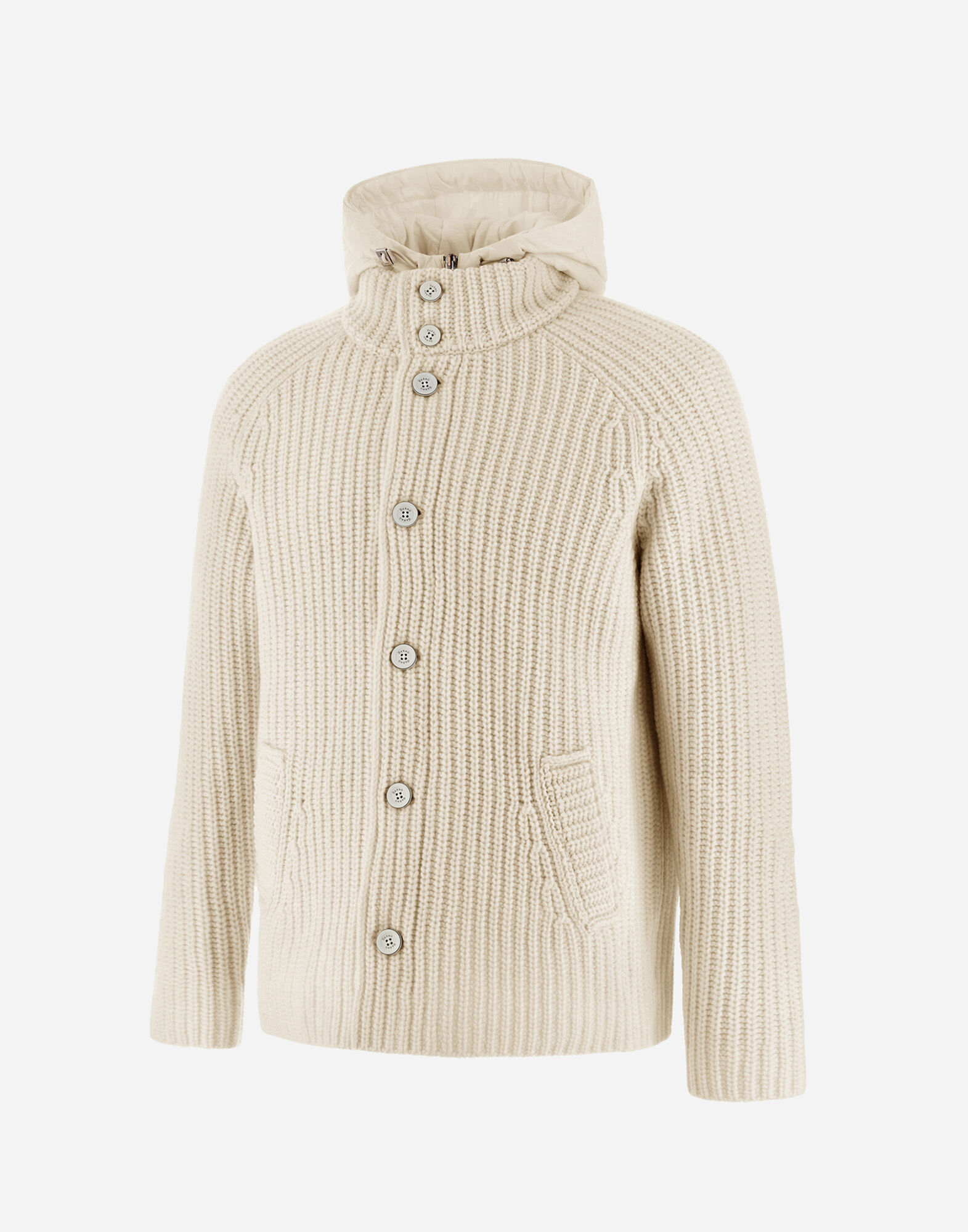 CARDIGAN IN COB STITCH WOOL