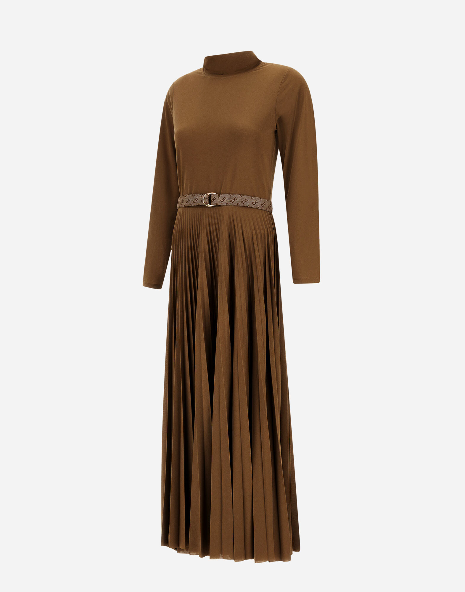 DRESS IN PLEATED JERSEY AND MONOGRAM