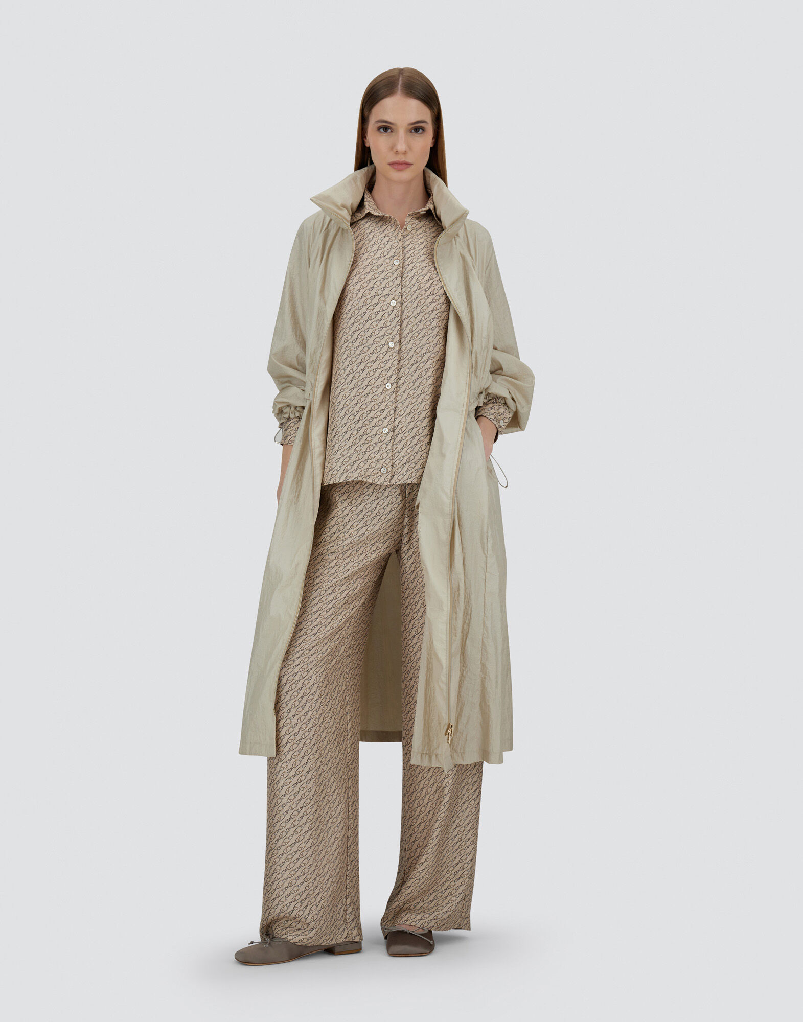 SHINY TECH CRINKLE PARKA