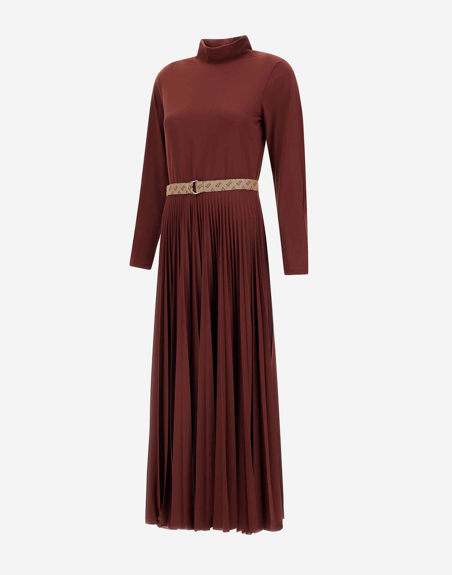 DRESS IN PLEATED JERSEY AND MONOGRAM