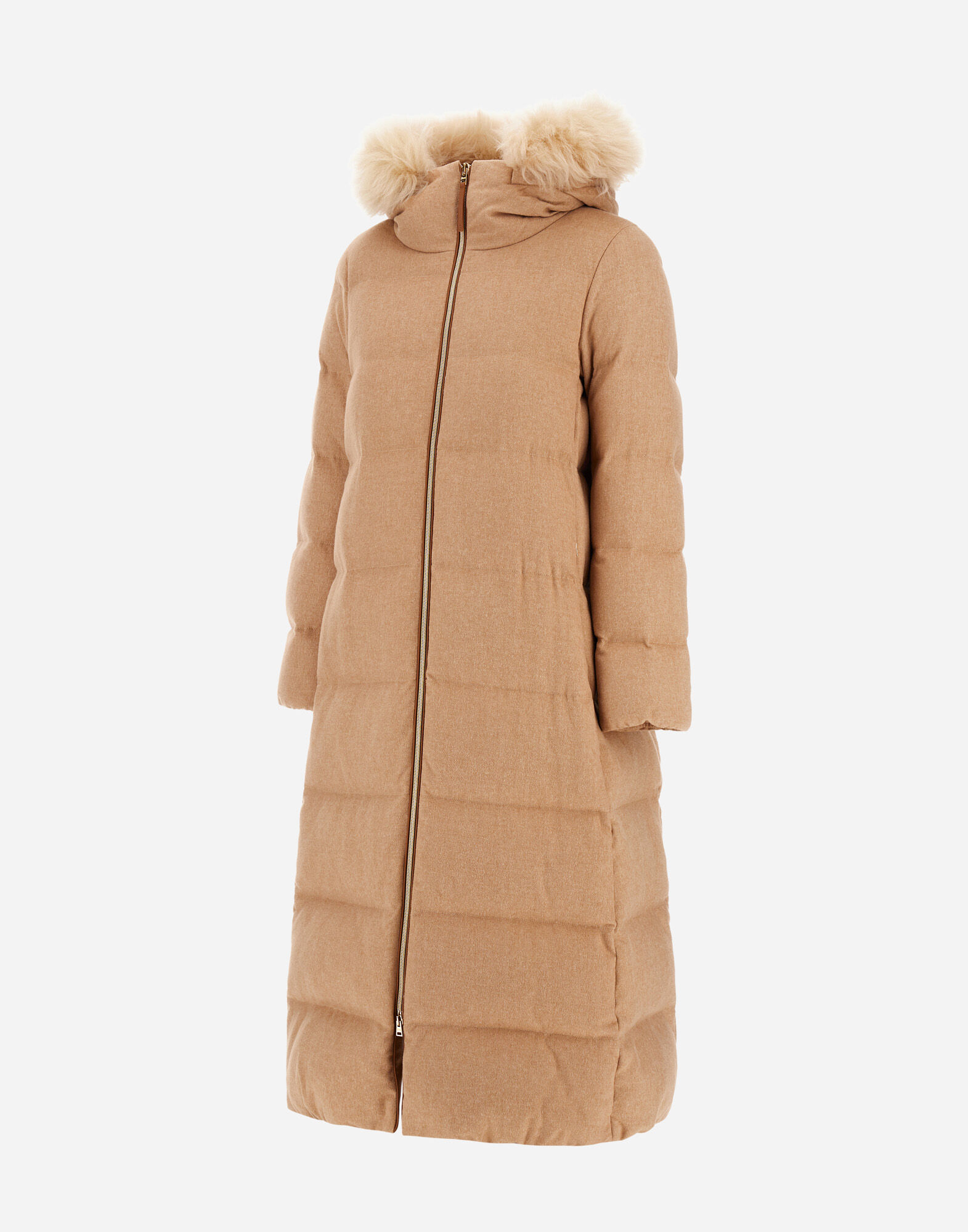 LONG JACKET IN CASHMERE, SILK AND MONOGRAM