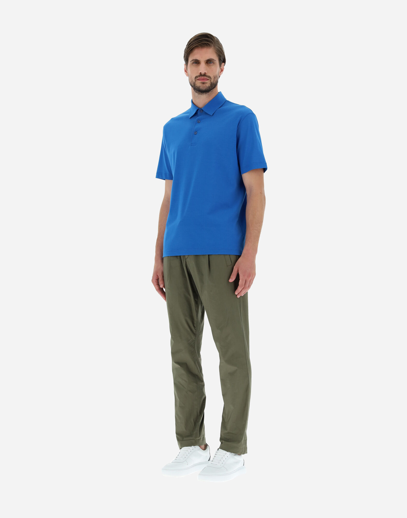 JERSEY CREPE POLO SHIRT