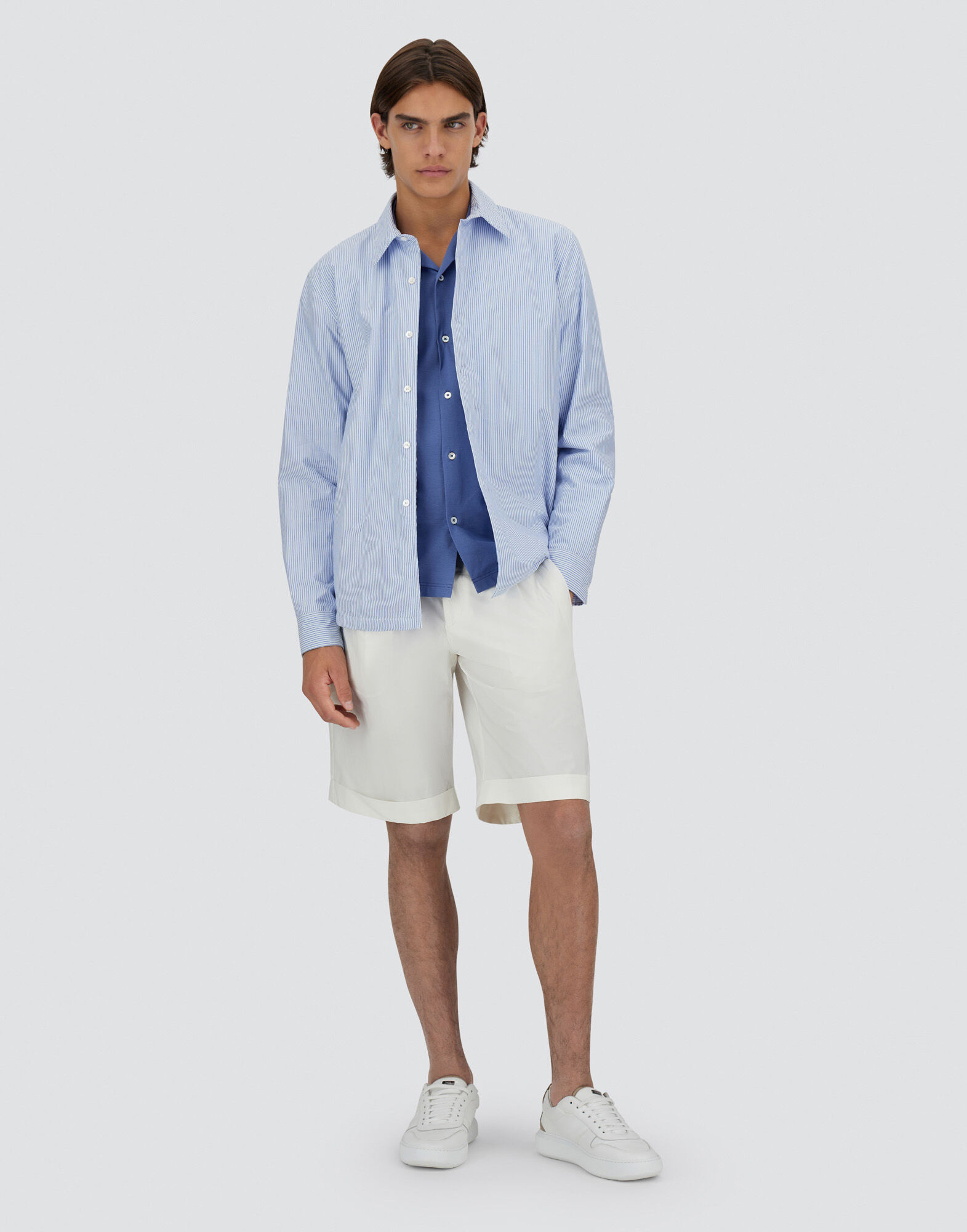 COTTON STRIPE SHACKET