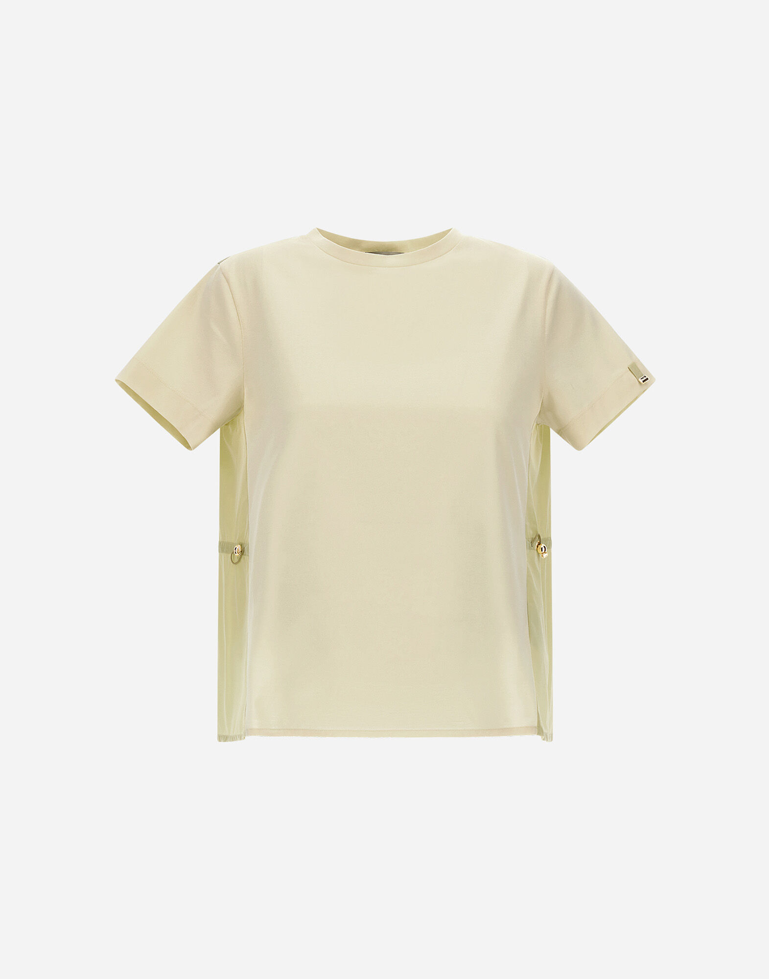 T-SHIRT IN CHIC COTTON JERSEY AND NEW TECHNO TAFFETA