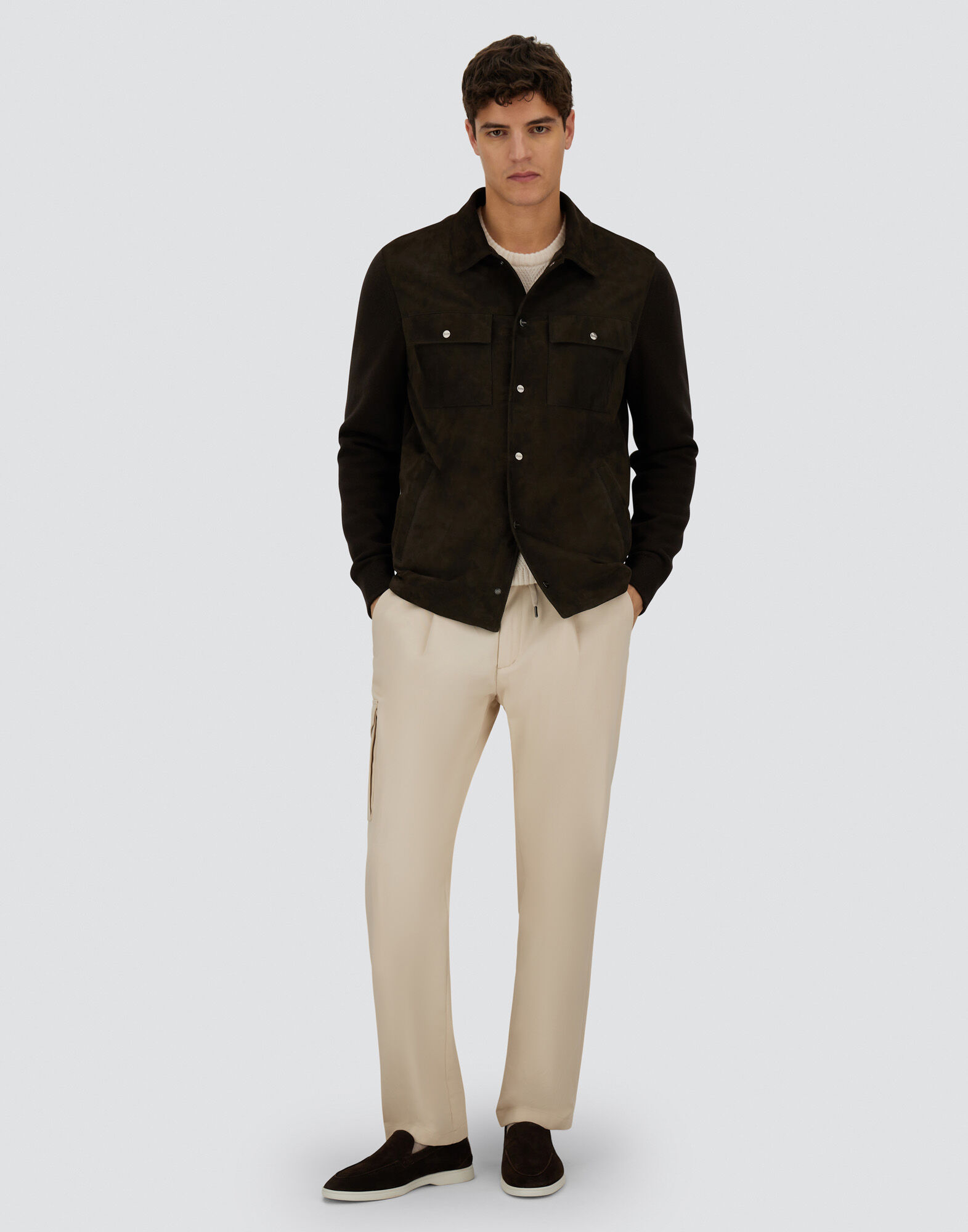 RESORT SHACKET IN COTTON CASHMERE KNIT