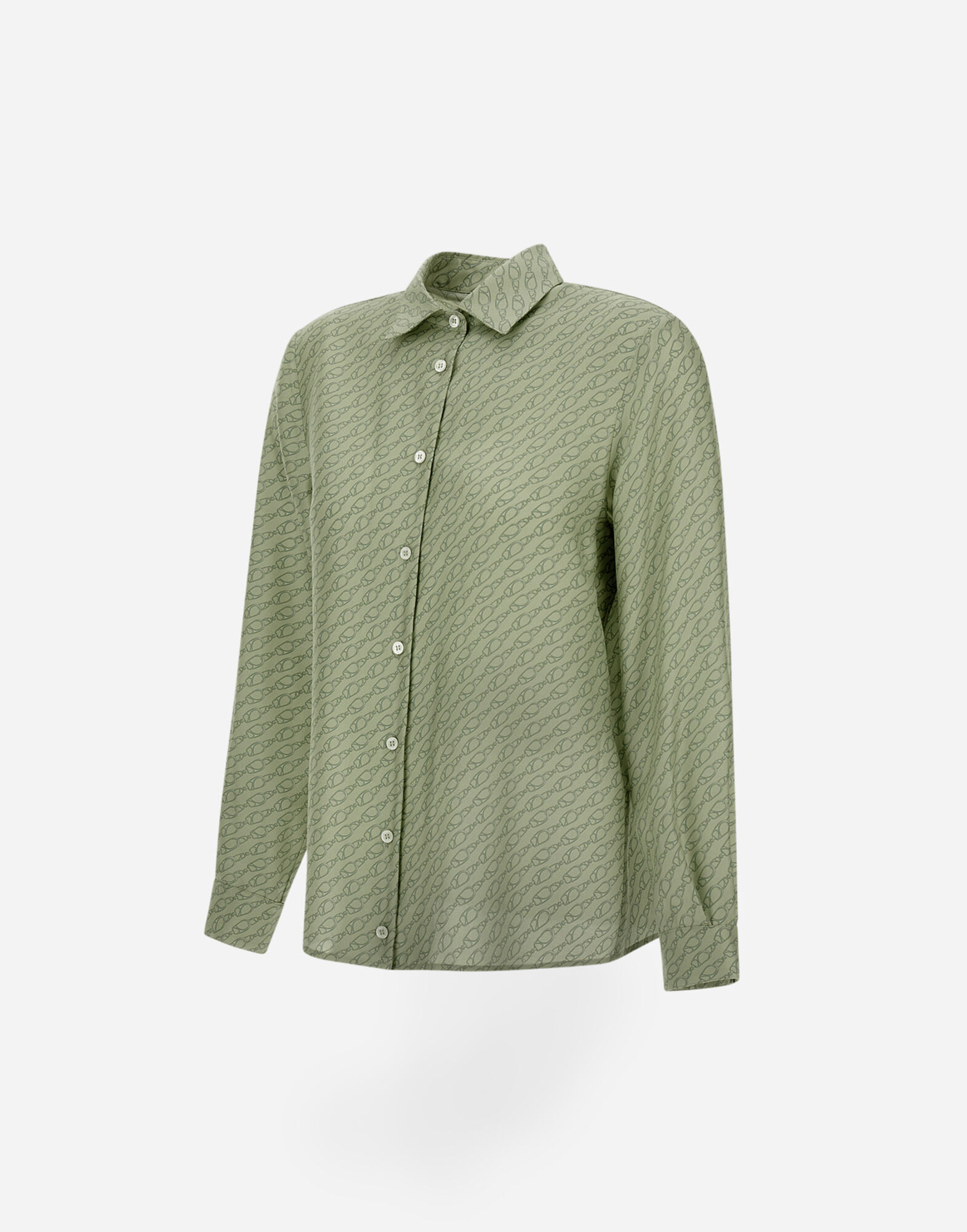 SHIRT IN ICONIC PRINT SILK