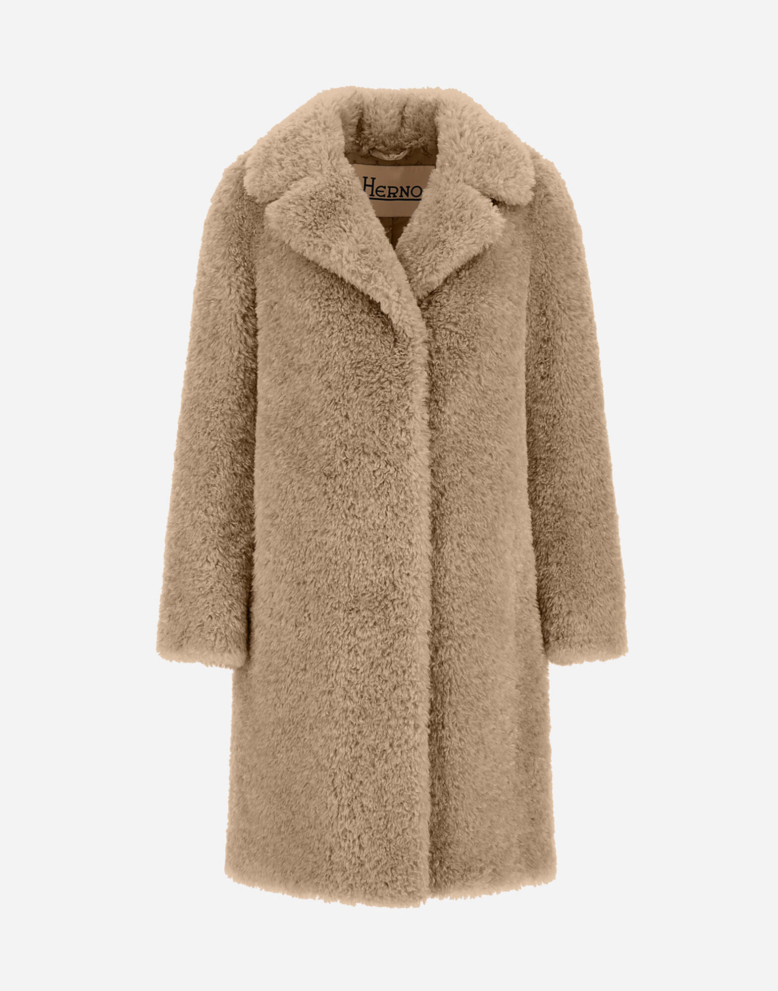 COAT IN CURLY ALTERNATIVE FUR