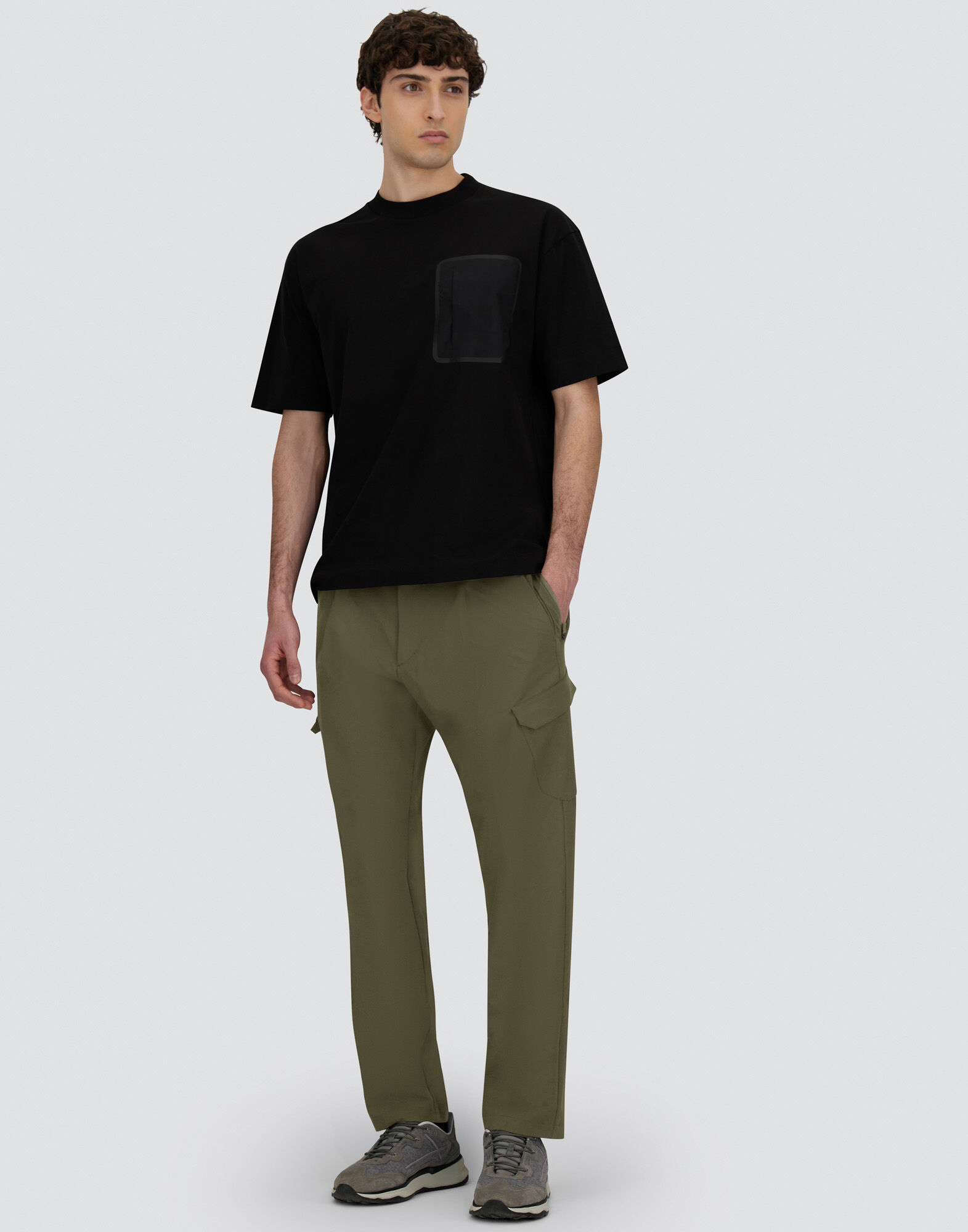 LIGHT COMFORT STRETCH WOVEN CARGO TROUSERS