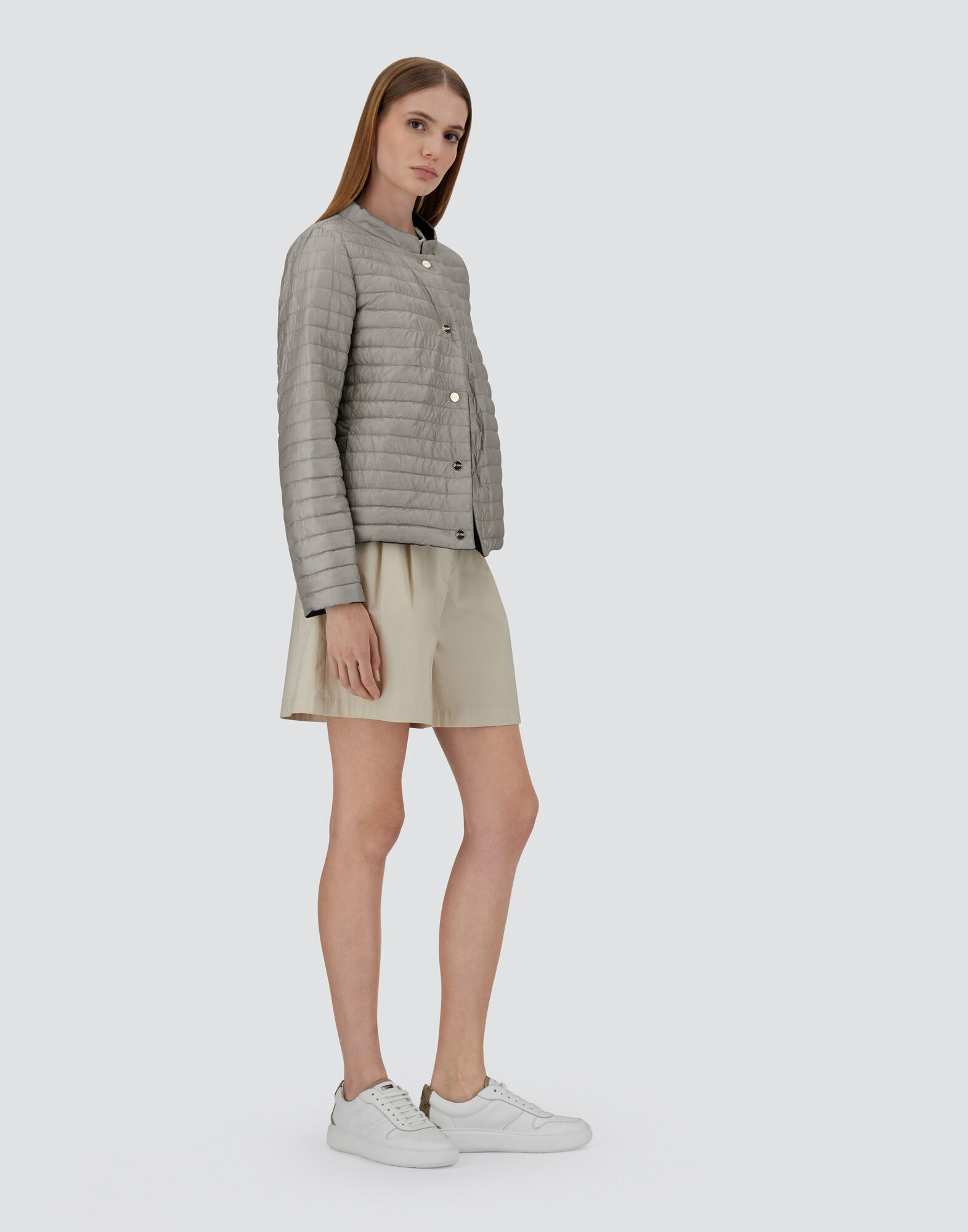 REVERSIBLE JACKET IN ECOAGE AND NYLON ULTRALIGHT