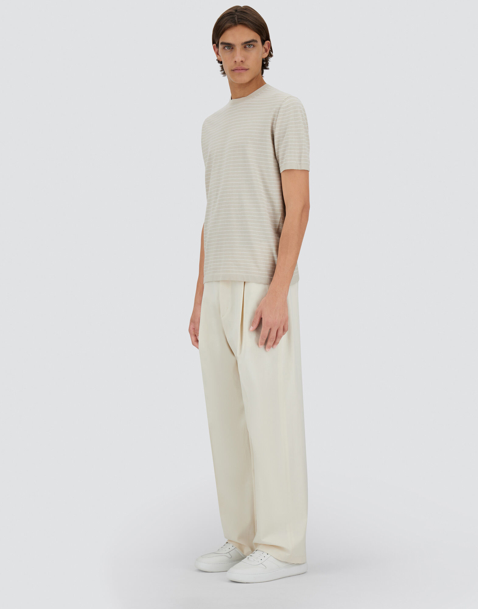 PLAIN COTTON KNIT T-SHIRT