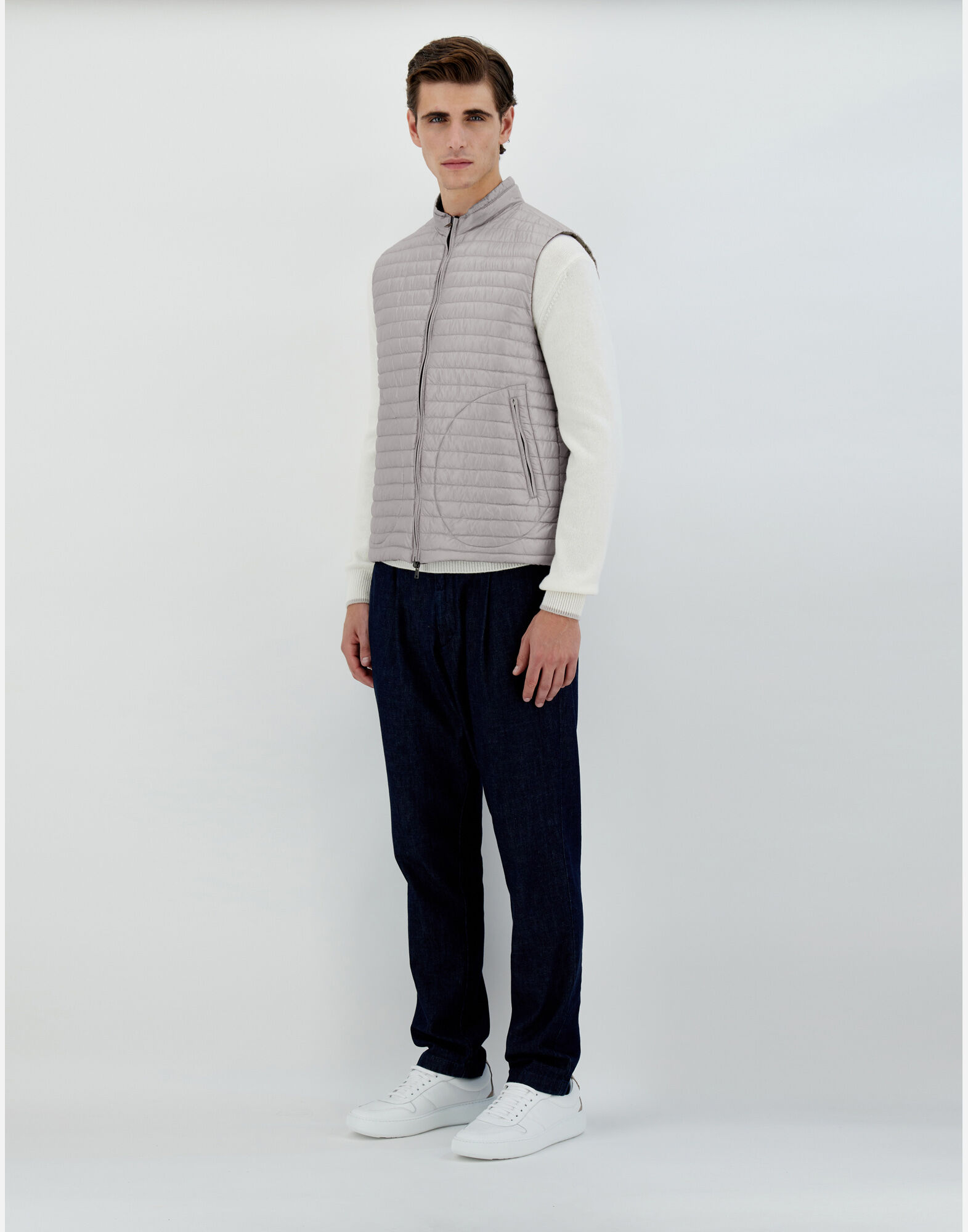 REVERSIBLE TWO-TONE WAISTCOAT IN NYLON ULTRALIGHT