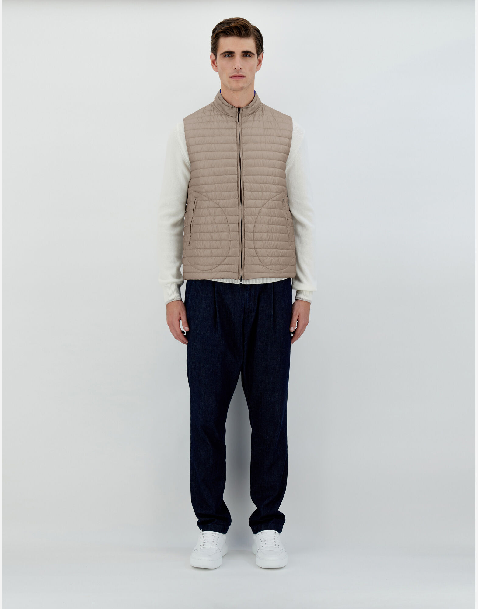 REVERSIBLE TWO-TONE WAISTCOAT IN NYLON ULTRALIGHT