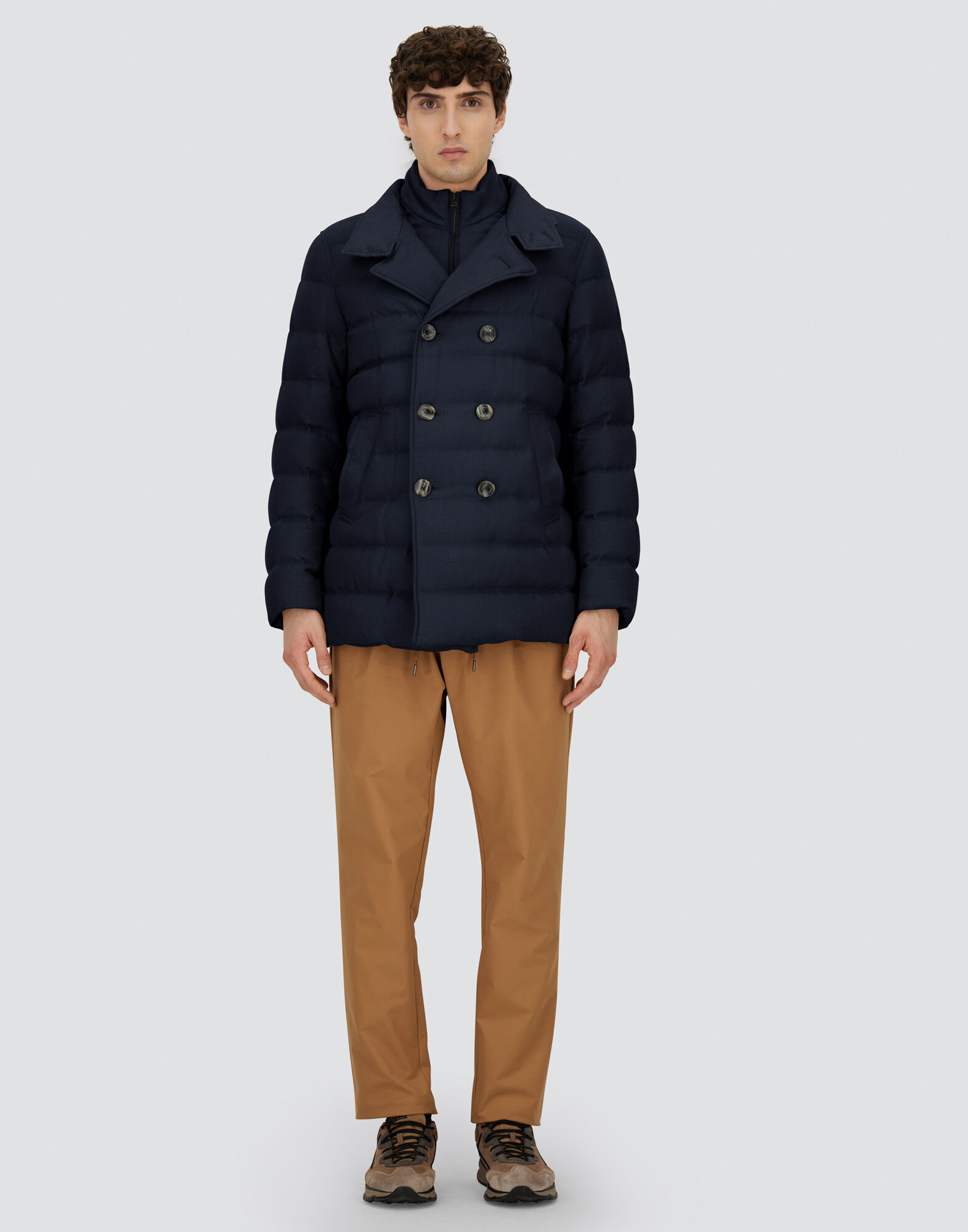 PEA COAT IN NORFOLK WOOL BLEND